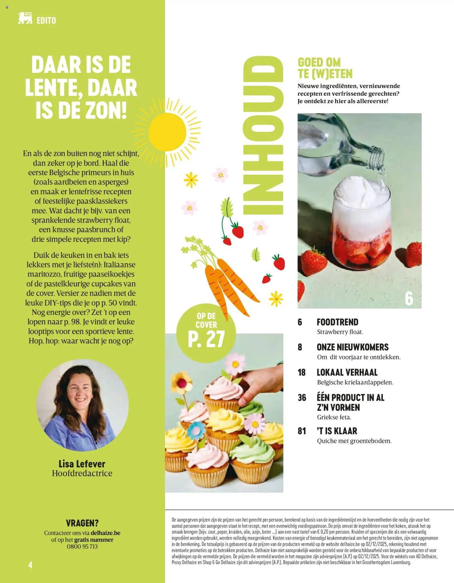 {H1} | Pagina: 4 | Producten: Aardbeien, Asperges, Boter, Kan