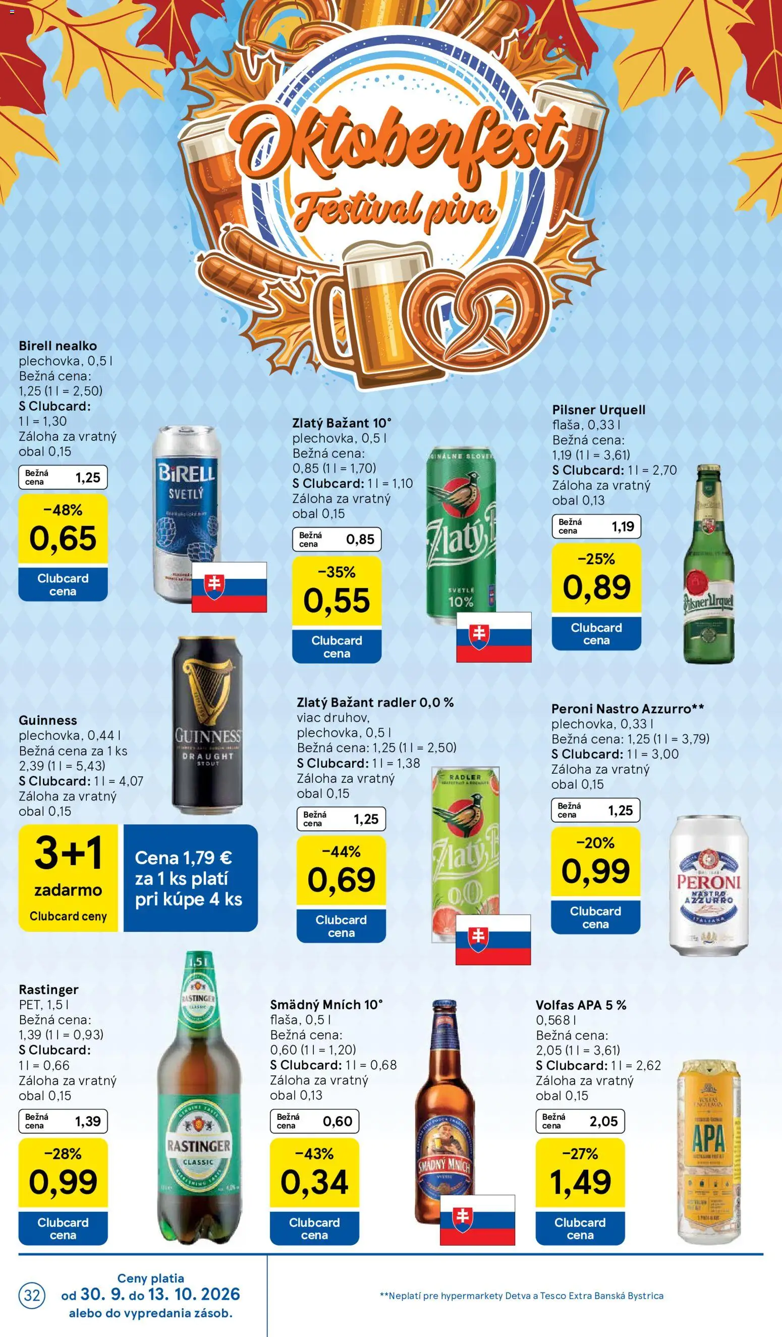 Nové Tesco akcie – leták je platný od 30.09.2026 | Strana: 32