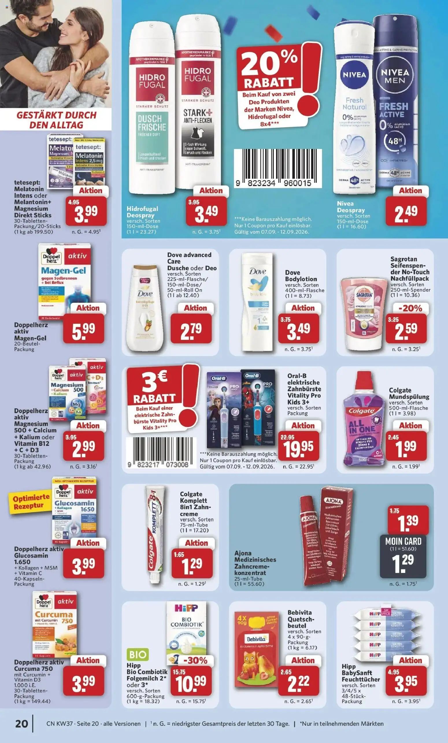 Combi Prospekt Twistringen – gültig ab 07.09.2026 | Seite: 22 | Produkte: Deodorant, Antitranspirant, Zahnbürste, Deospray