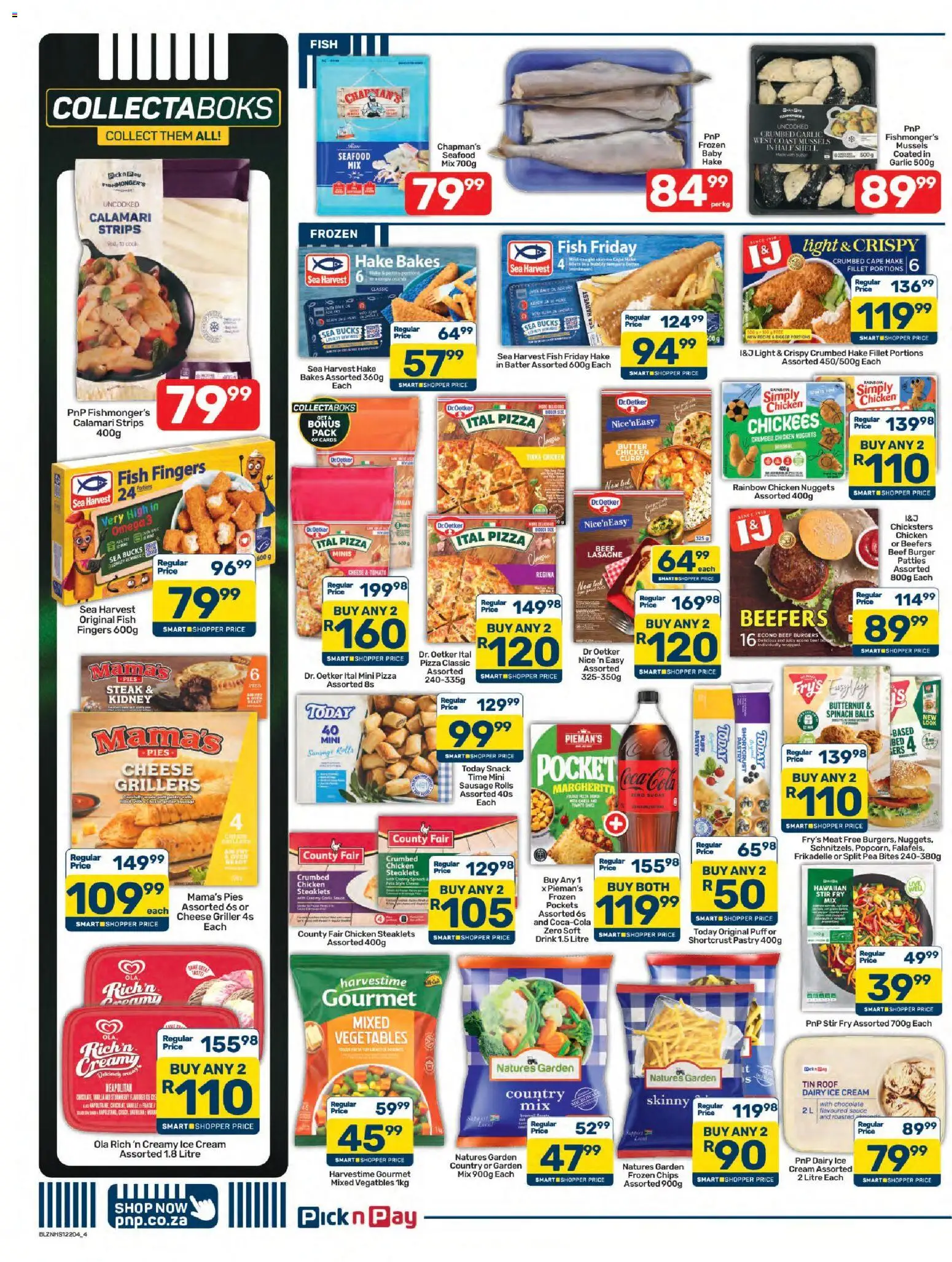 New Pick n Pay catalogue – valid from 23/10/2026 | Page: 4 | Products: Burgers, Sugar, Fillet, Pea