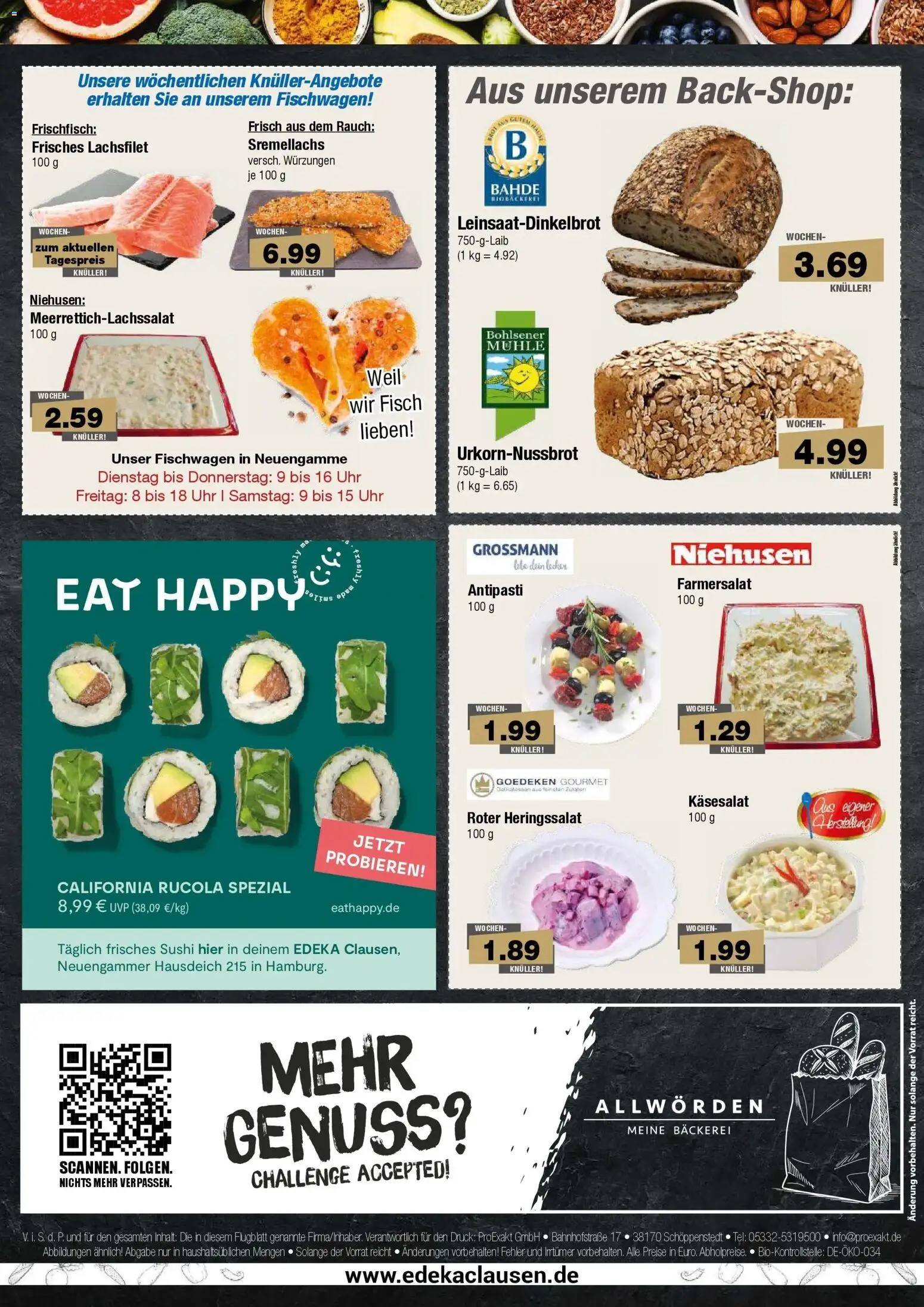 Edeka Prospekt Hamburg (ab 28.09.2026) » Angebote Online | Seite: 8 | Produkte: Mühle, Bäckerei, Rucola, Fisch