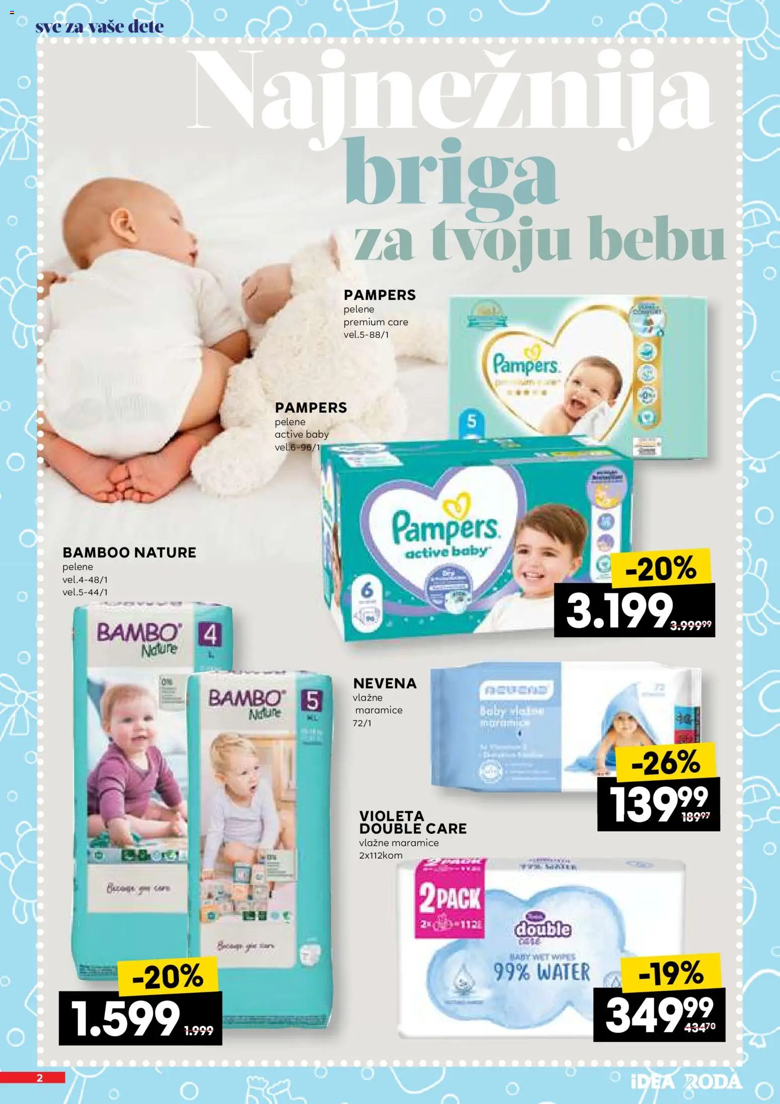 Idea katalog - važi od 14.05.2026 | Strana: 2 | Proizvode: Pampers, Vlažne maramice, Pelene