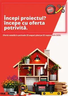 Ofertele Brico Depot valabile de la 20.08.2026