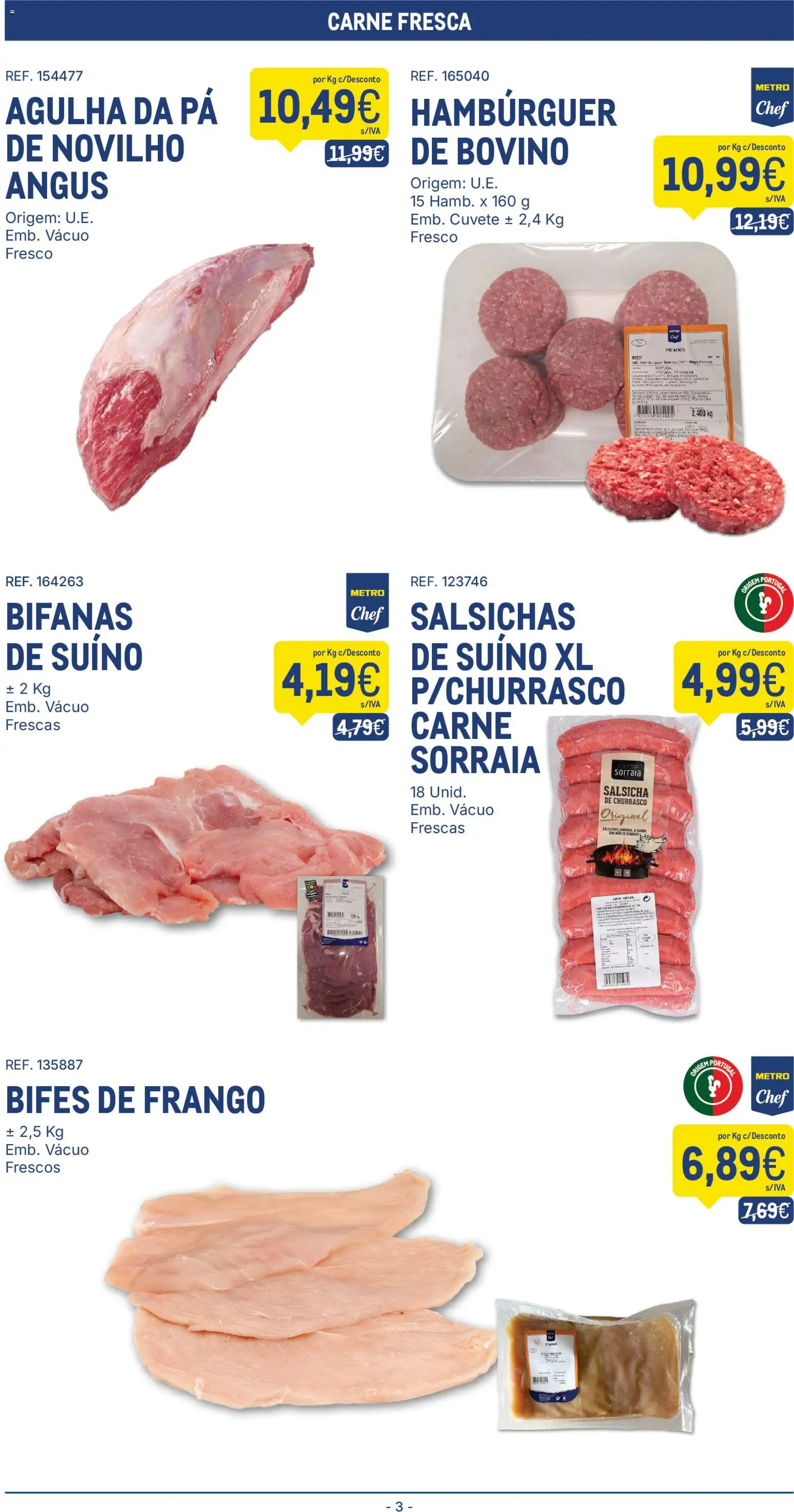 Makro folheto │ válido de 20/10/2026 | Página: 3 | Produtos: Frango, Hambúrguer, Bifes de frango, Pá