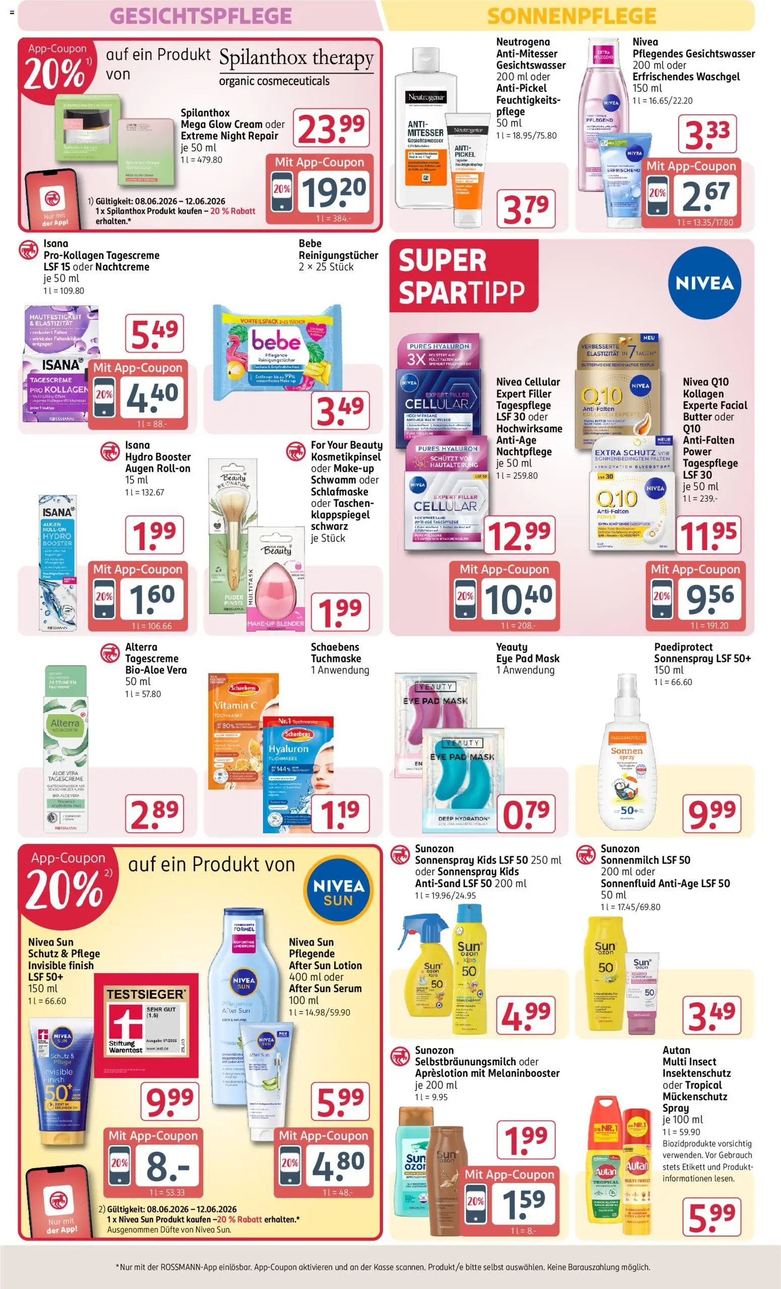 Rossmann Prospekt – gültig ab 08.06.2026 | Seite: 10 | Produkte: Butter, Puder, Finish, Make-up Schwamm