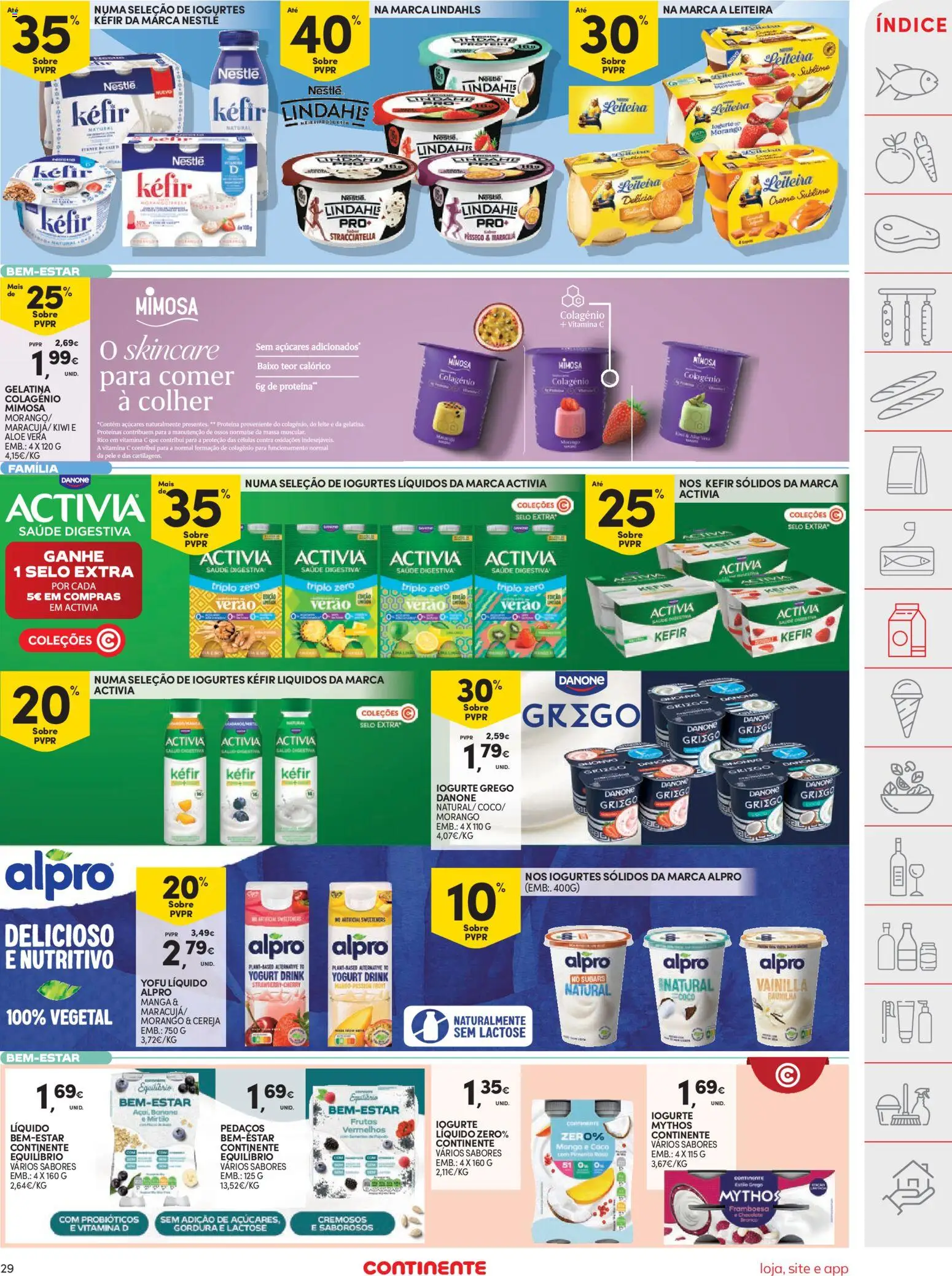 Continente folheto │ válido de 21/07/2026 | Página: 29 | Produtos: Probióticos, Nestlé, Vitamina d, Massa