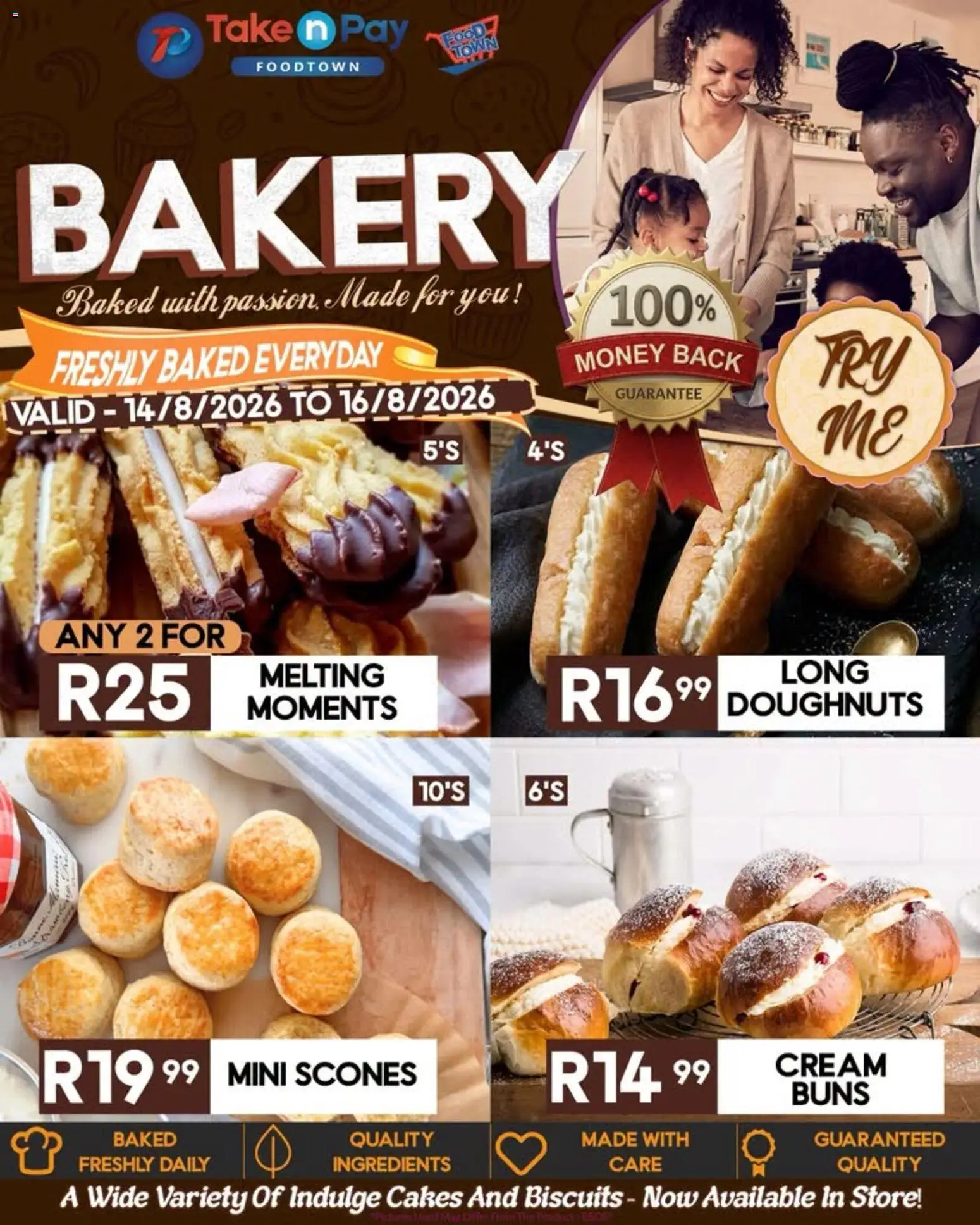 New Take n Pay catalogue – valid from 14/08/2026 | Page: 6 | Products: Bakery, Ingredients, Biscuits, Cream