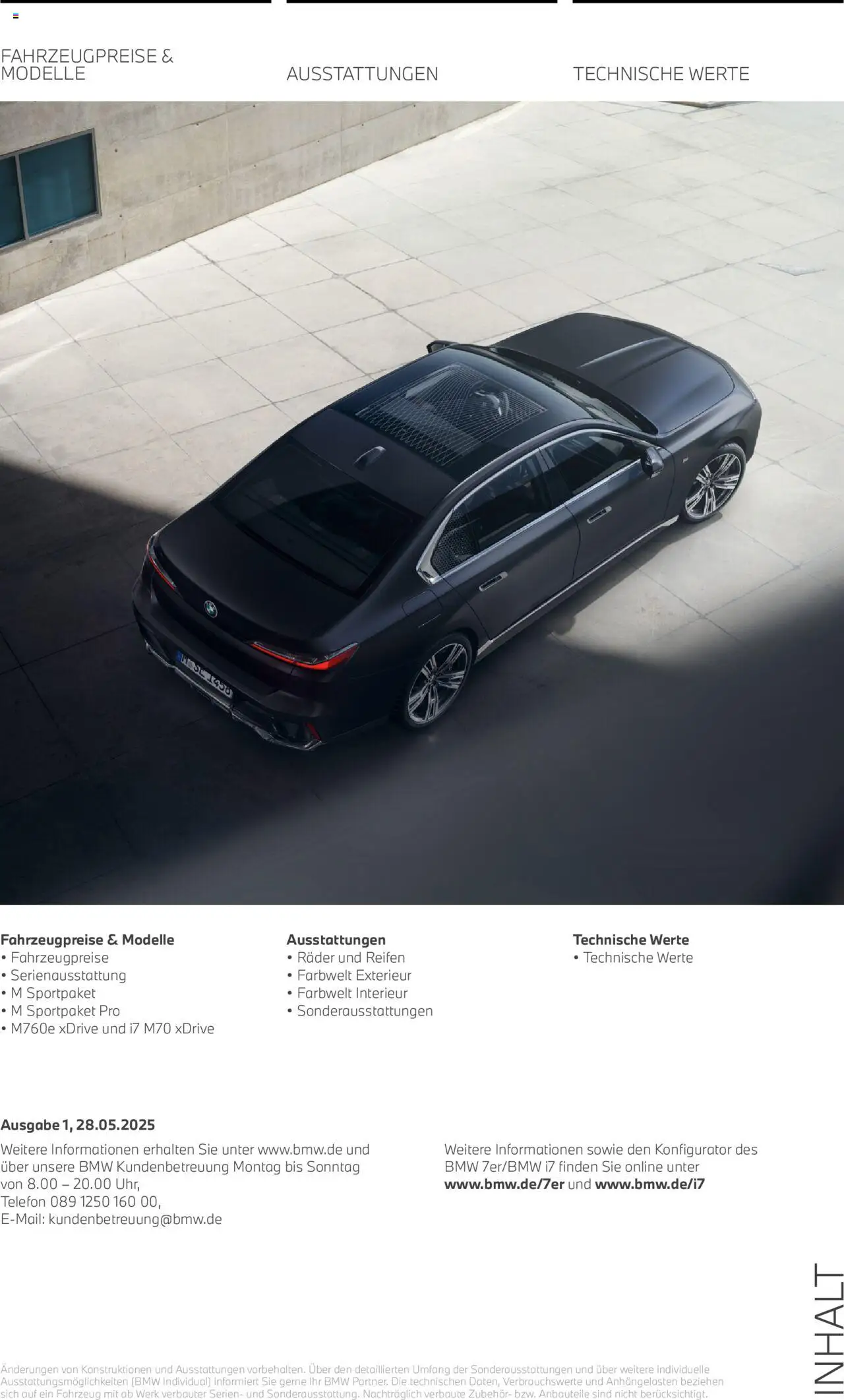 BMW i7 – gültig ab 01.07.2025 | Seite: 2 | Produkte: Telefon