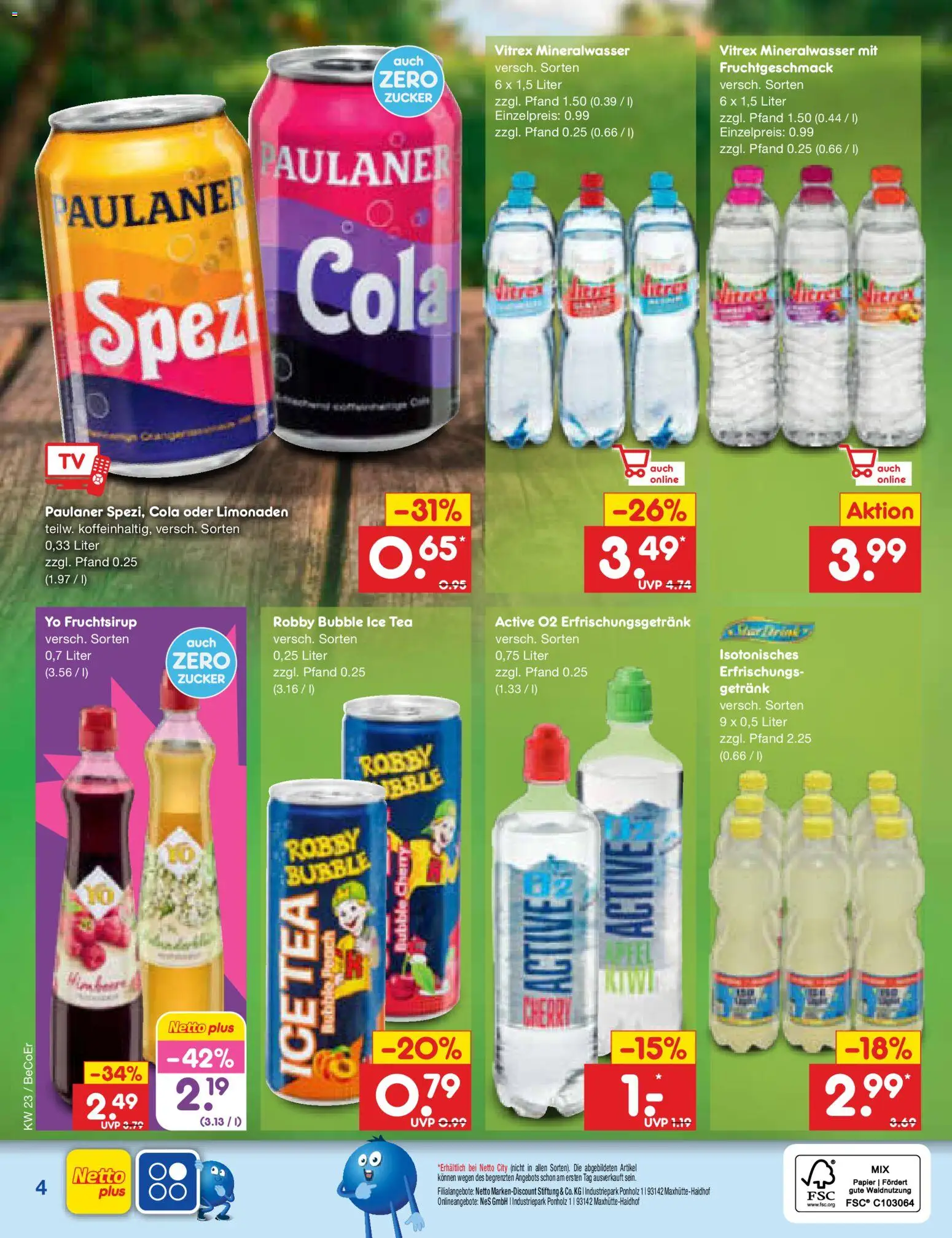 Netto Marken-Discount Prospekt – gültig ab 01.06.2026 | Seite: 29 | Produkte: Cola, Mineralwasser, Zucker, TV