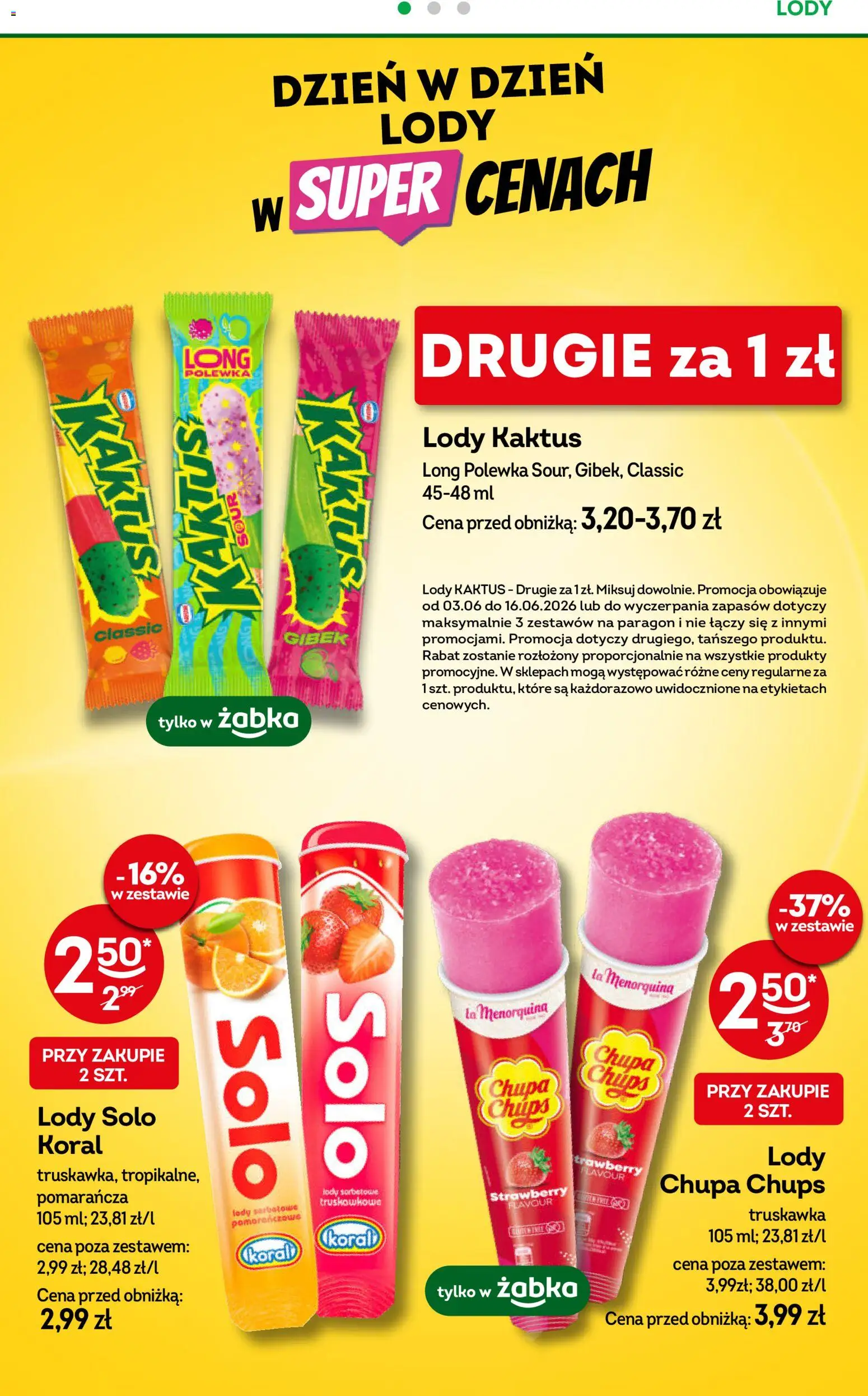 Żabka gazetka od 03.06.2026 | Strona: 67 | Produkty: Lody Magnum, Lody