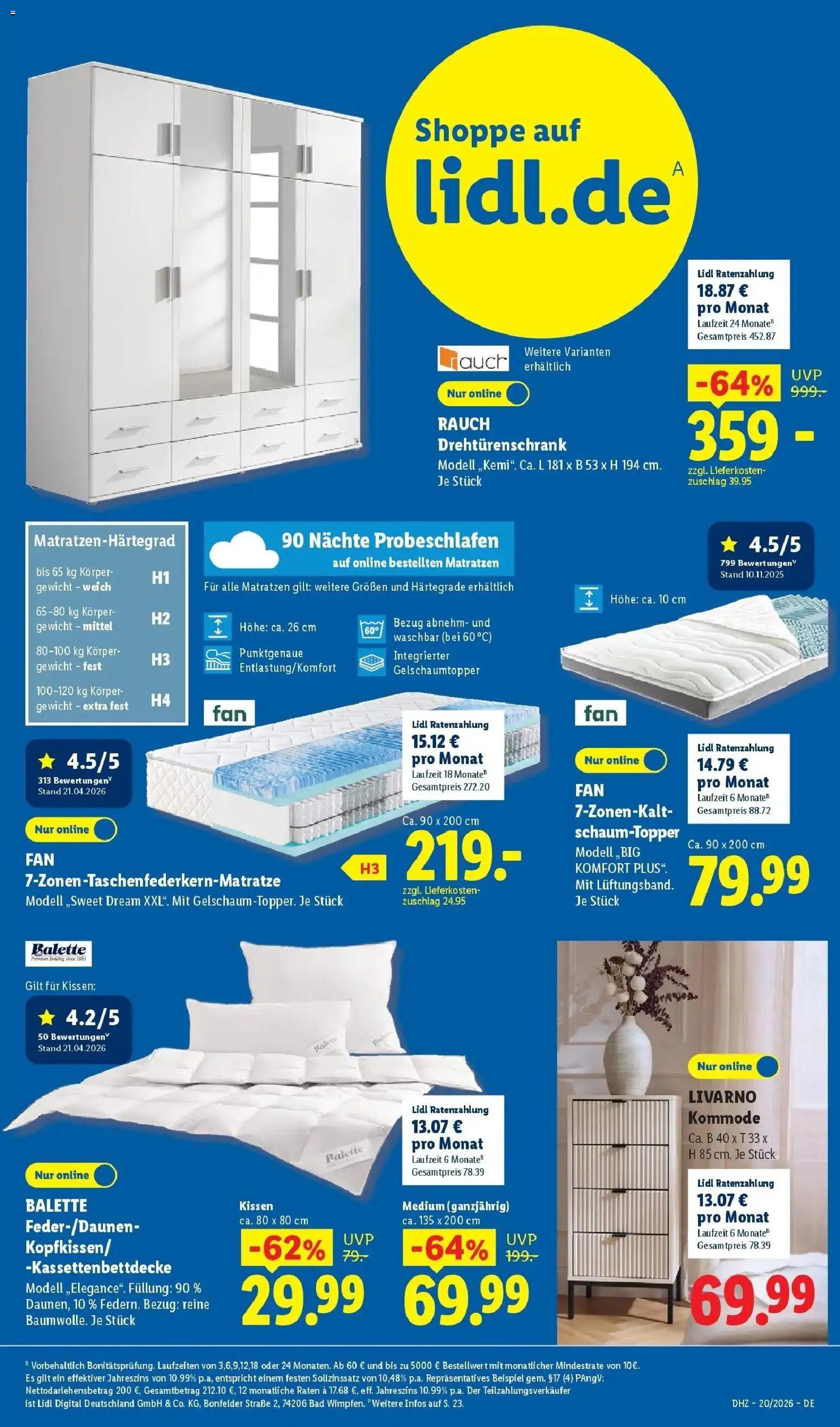 Lidl Prospekt Zülpich – gültig ab 11.05.2026 | Seite: 49 | Produkte: Gewicht, Kissen, Kommode, Drehtürenschrank