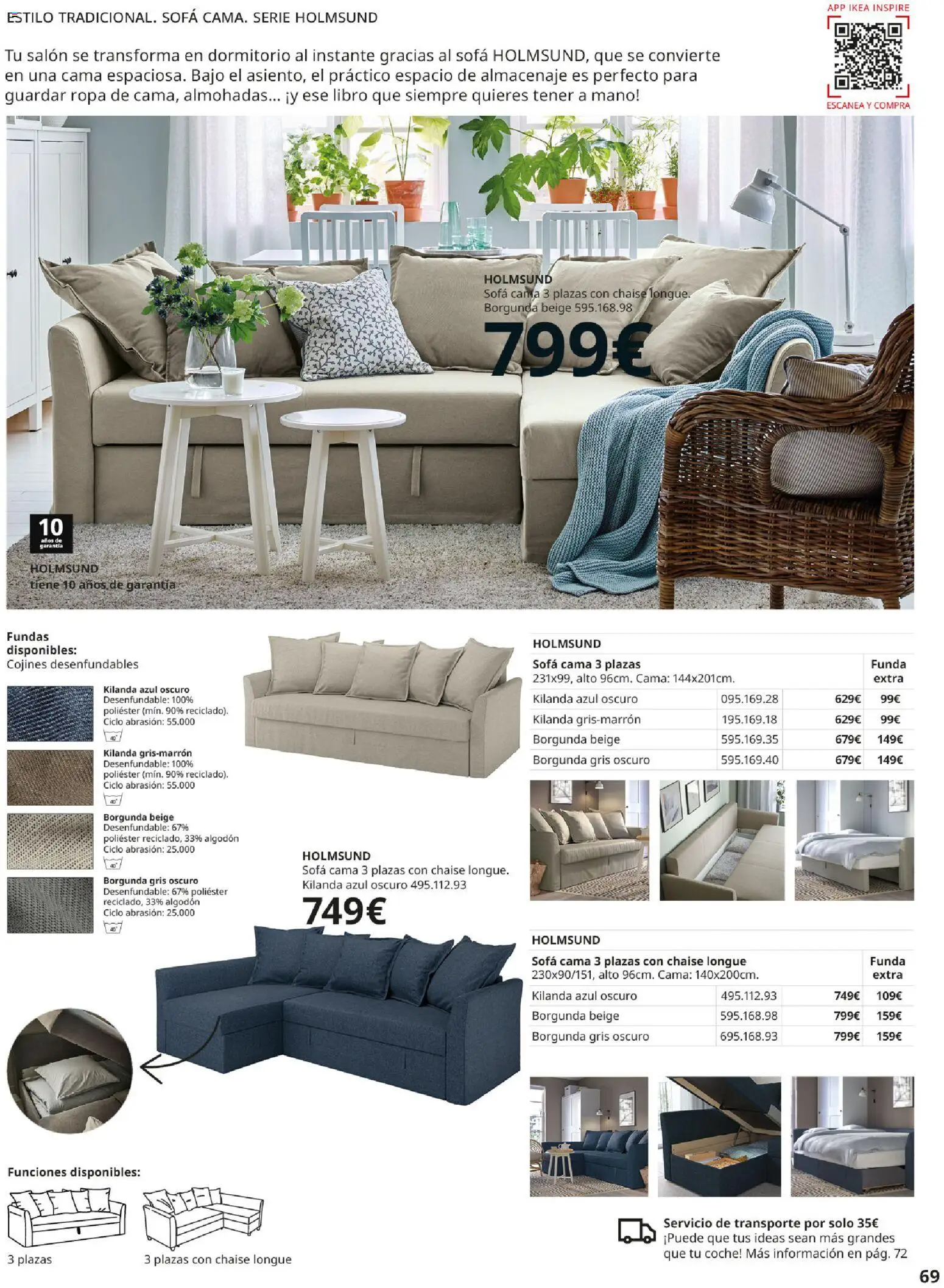 Catálogo IKEA Sofás │ válido desde el 07.05.2026 | Página: 69 | Productos: Ropa, Sofá cama, Almacenaje, Sofá