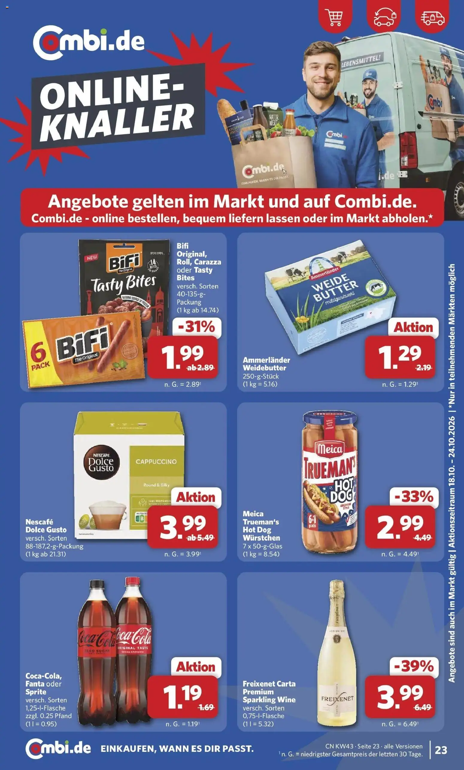 Combi Prospekt Borchen (ab 19.10.2026) zum Blättern | Seite: 23 | Produkte: Fanta, Cola, Butter, Freixenet