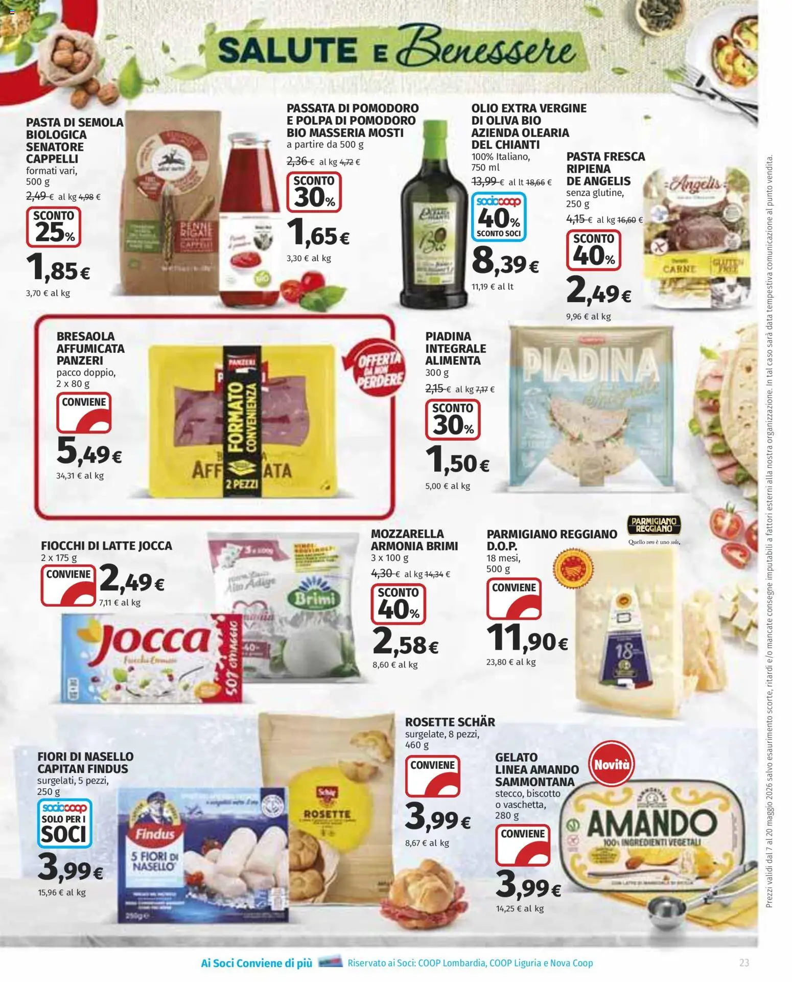 Volantino Ipercoop del 07.05.2026 | Pagina: 23 | Prodotti: Bresaola, Pasta, Piadina, Parmigiano