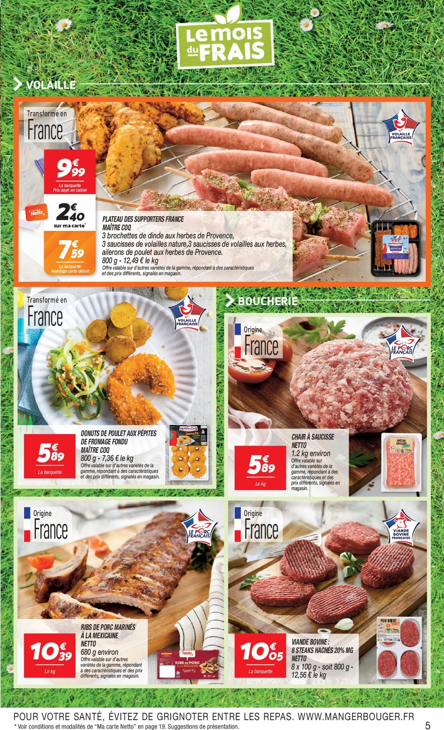 {H1} | Page: 5 | Produits: Volaille, Fromage, Saucisse, Viande bovine