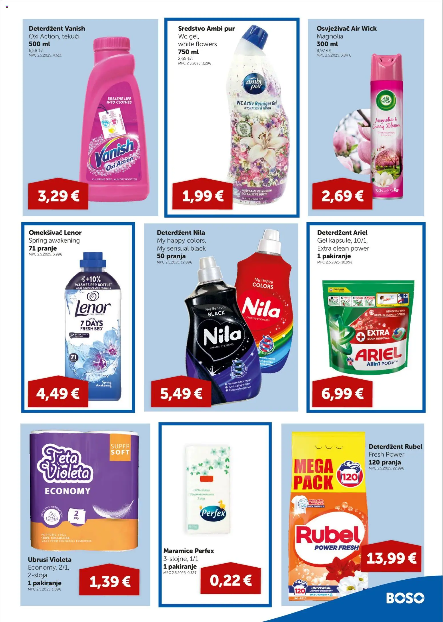 Boso katalog | vrijedi od 22.10.2026 | Stranica: 13 | Proizvodi: Rubel, Omekšivač, Nila, Ariel
