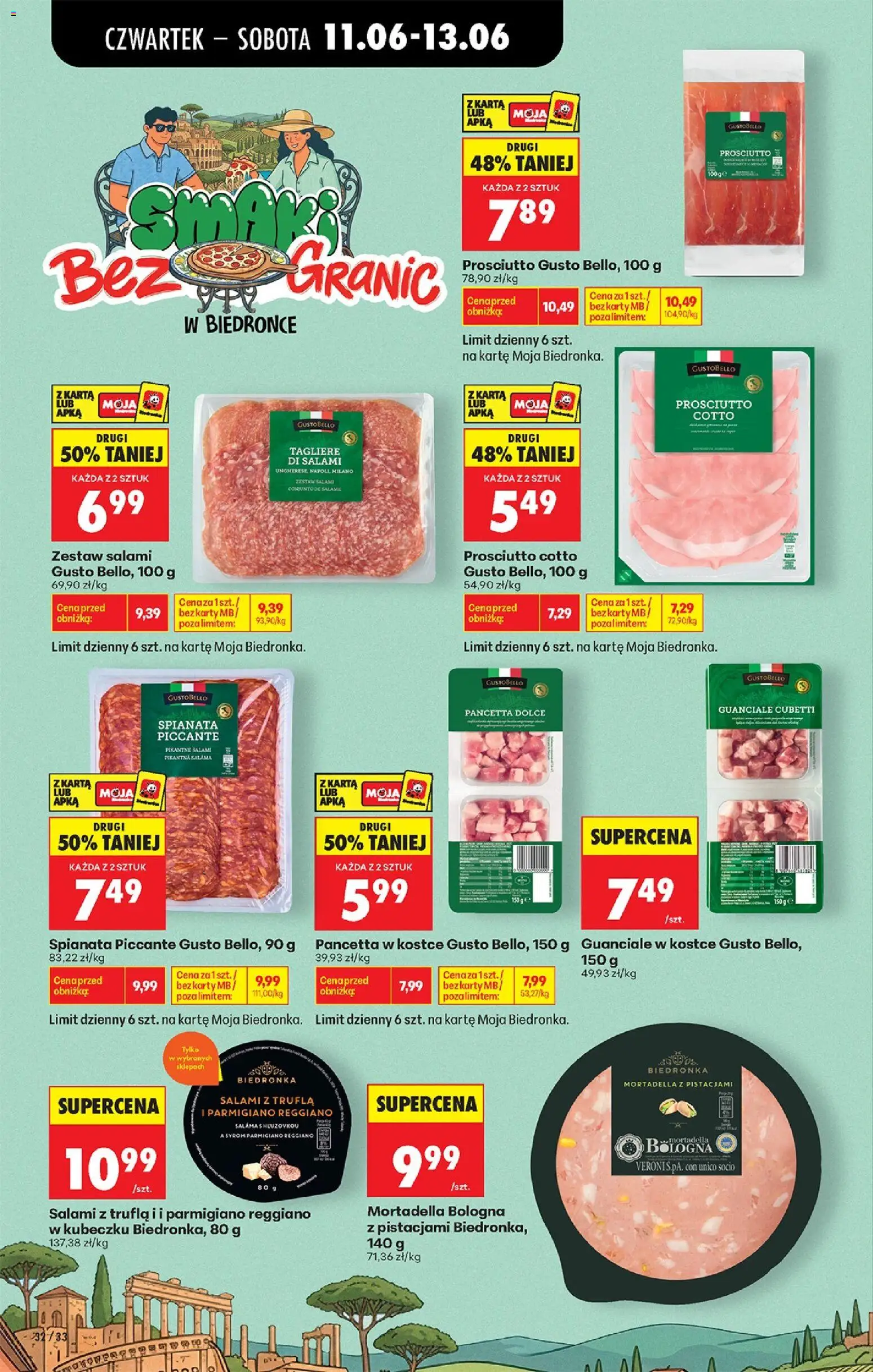 Biedronka gazetka od czwartku od 11.06.2026 | Strona: 42 | Produkty: Karta, Prosciutto, Salami