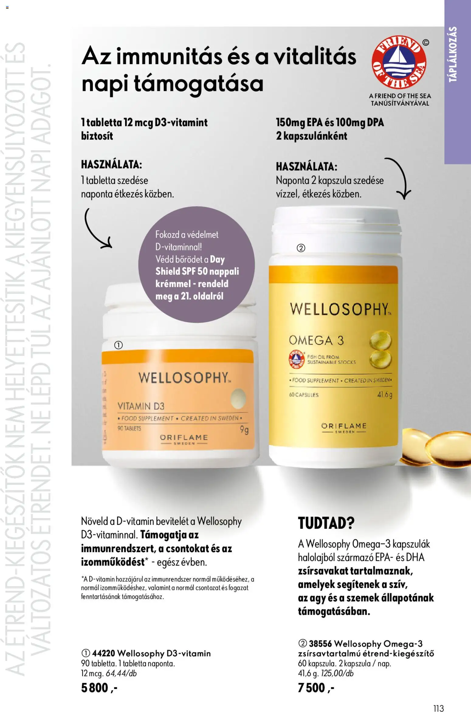 Oriflame akciós ujság - amely érvényes a következő dátumtól: 2026.07.08. | Oldal: 113 | Termékek: Omega 3, Ágy