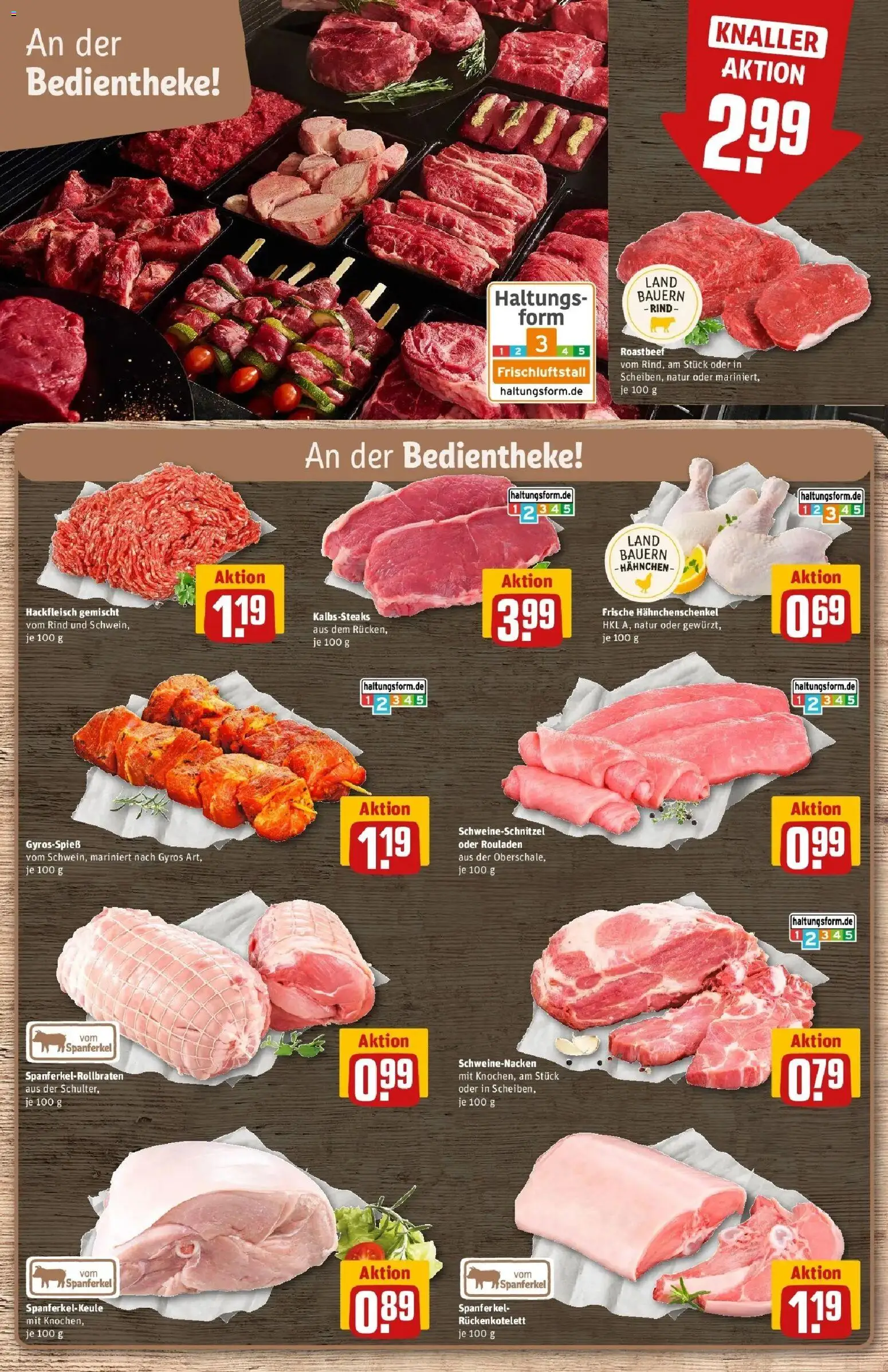REWE Prospekt ab 07.09.2026 zum Blättern » Angebote | Seite: 8 | Produkte: Hahnchen, Hahnchenschenkel, Roastbeef, Hackfleisch
