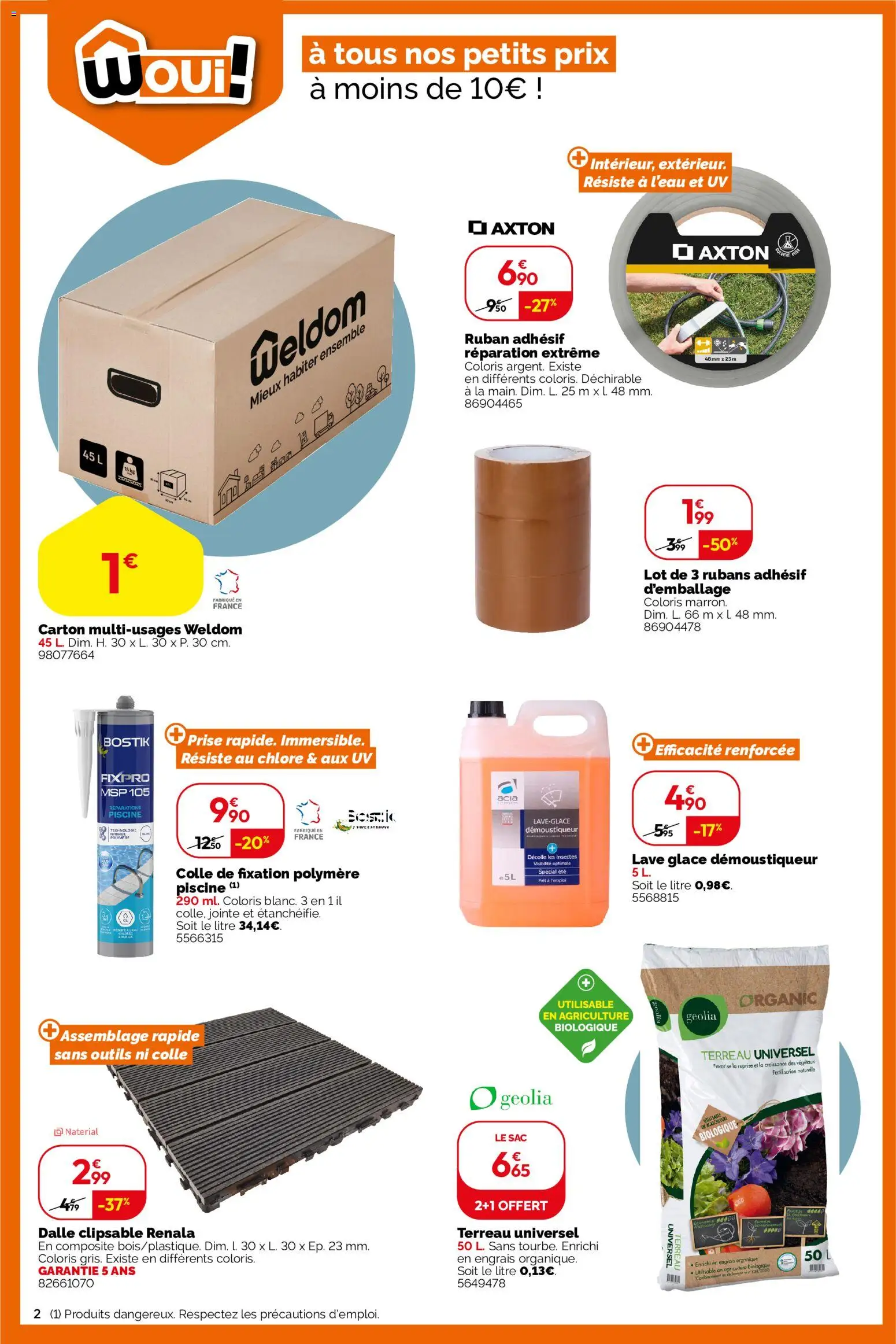 {H1} | Page: 2 | Produits: Sac, Terreau Universel, Terreau, Prise