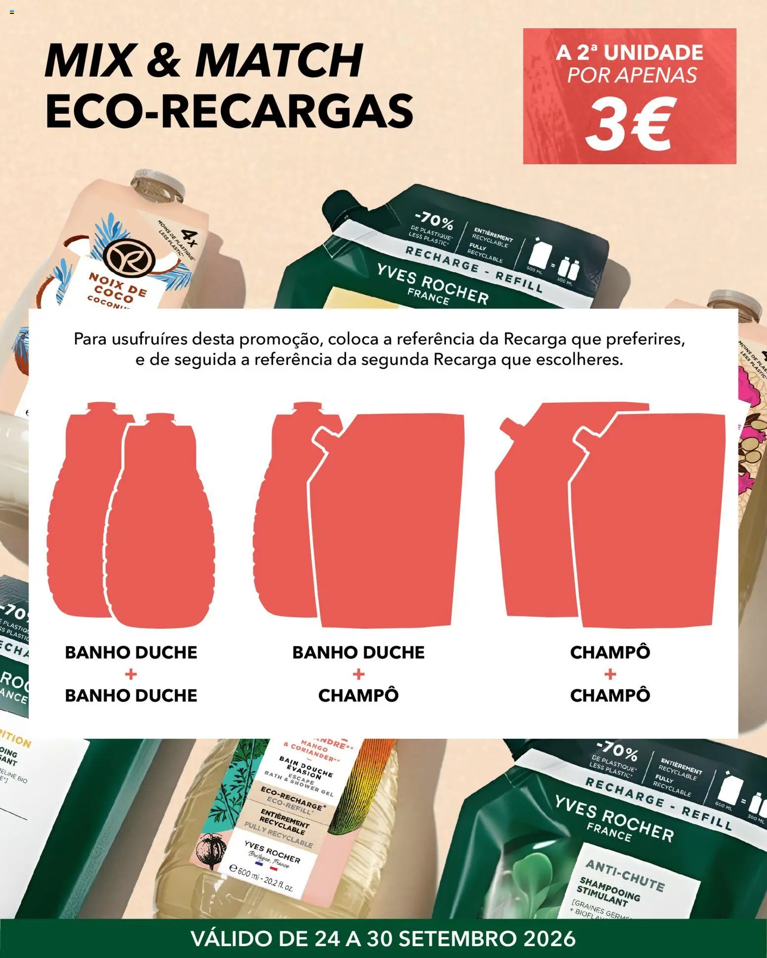 Yves Rocher Recarrega o futuro │ válido de 24/09/2026 | Página: 2 | Produtos: Champô, Banho, Coco