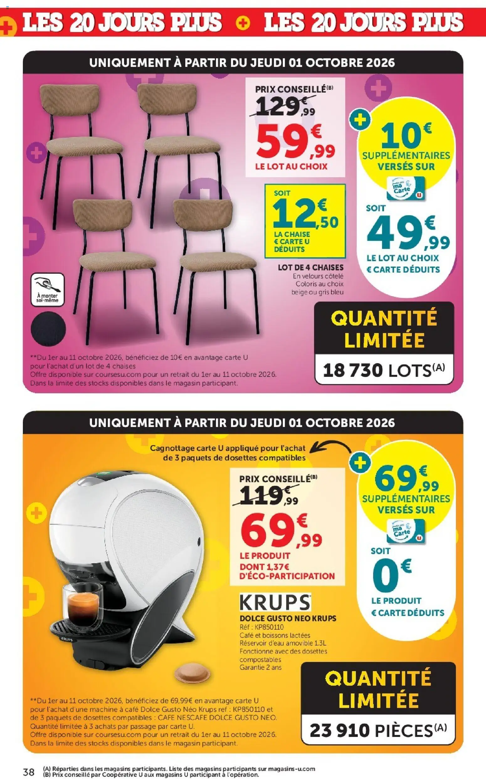 {H1} | Page: 38 | Produits: Machine à café, Nescafe dolce gusto, Réservoir d'eau, Boissons lactées