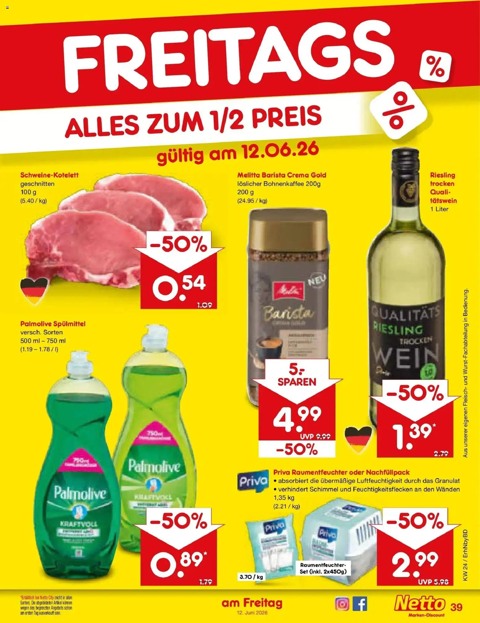 Netto Marken-Discount Prospekt Ergolding – gültig ab 08.06.2026 | Seite: 57 | Produkte: Melitta, Wein, Fleisch