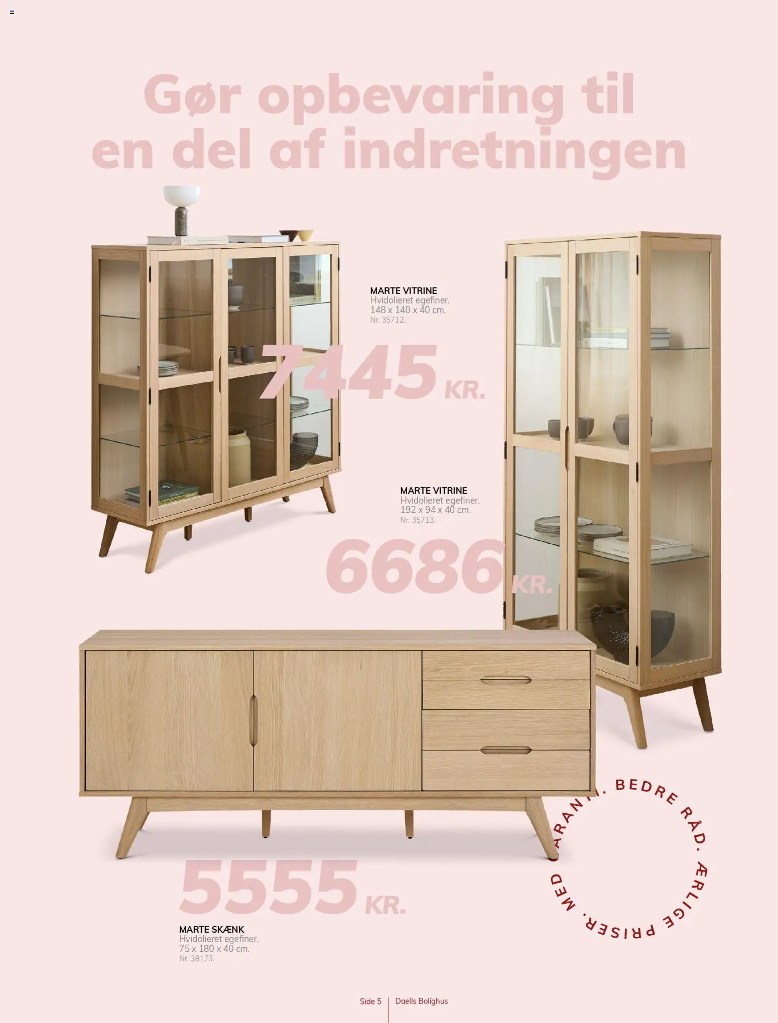 Daells Bolighus tilbudsavis – gyldig fra 11/02/2026 | Side: 5 | Produkter: Skænk, Vitrine