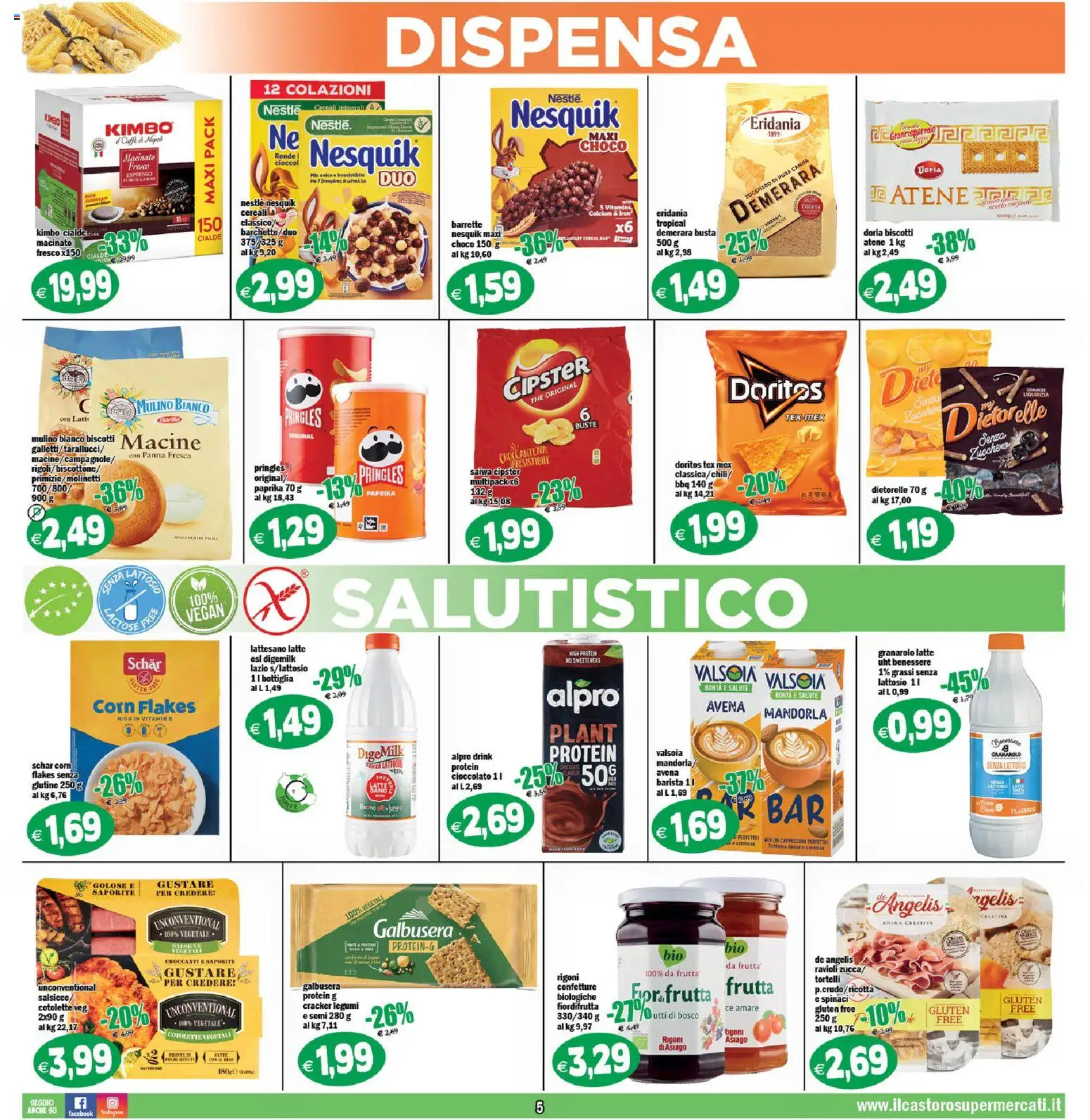 Volantino Il Castoro del 12/08/2026 | Pagina: 5 | Prodotti: Cappuccino, Frutta, Zucchero, Macinato