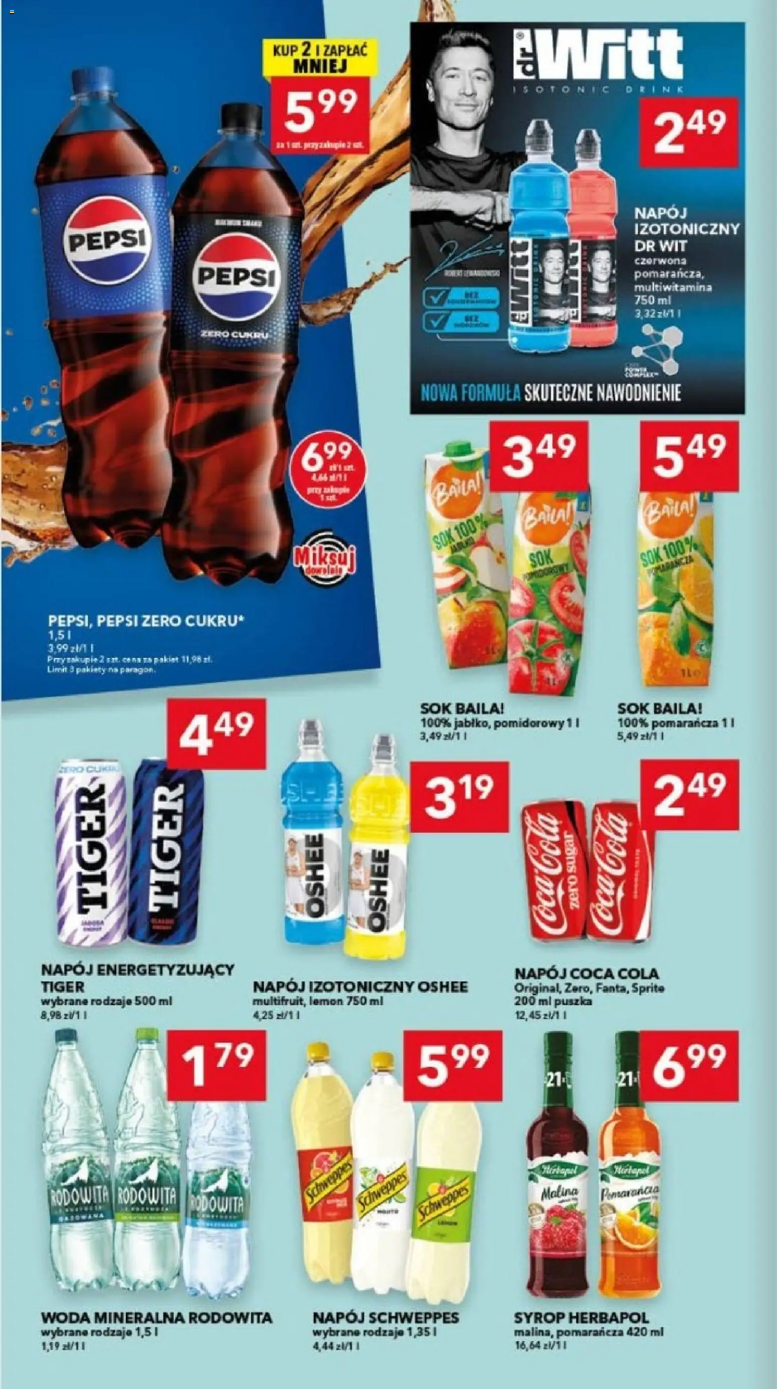 Lewiatan gazetka - Gdańsk od 22.10.2026 | Strona: 12 | Produkty: Syrop, Pepsi, Pepsi Zero, Woda