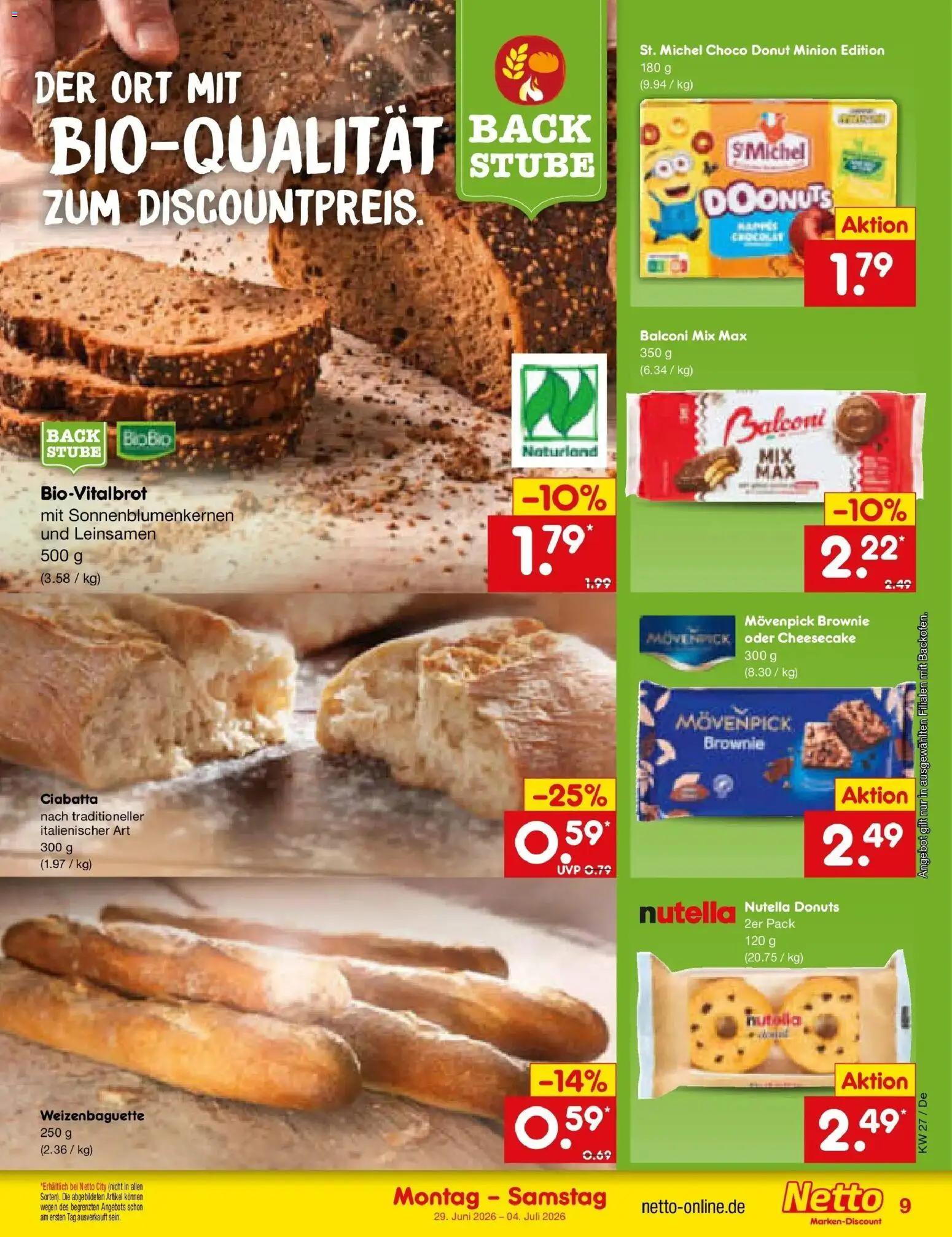 Netto Marken-Discount Prospekt Buttenwiesen – gültig ab 29.06.2026 | Seite: 11 | Produkte: Nutella, Donuts