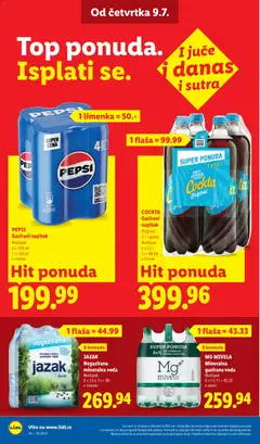 JAZAK Negazirana mineralna voda, Multipack 6 x 1,5 l - pregled Lidl kataloga - važi od 09.07.2026 | Strana: 32