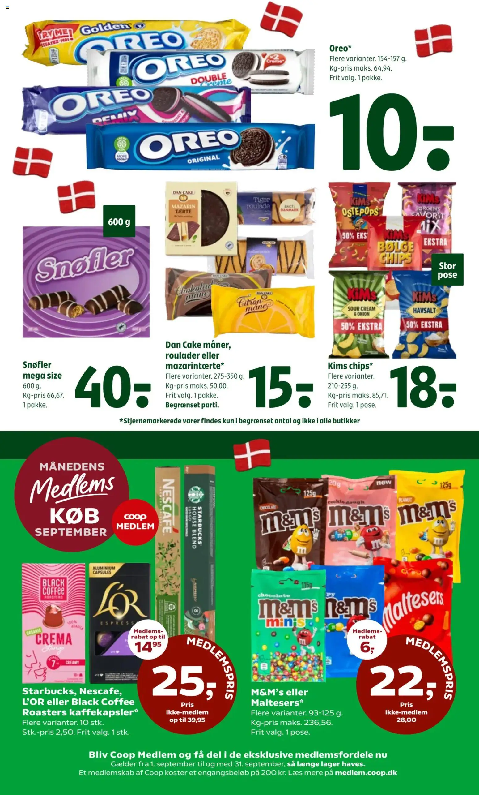 Coop 365 tilbudsavis – gyldig fra 10/09/2026 | Side: 22 | Produkter: Creme, Chips, Roulade, Oreo