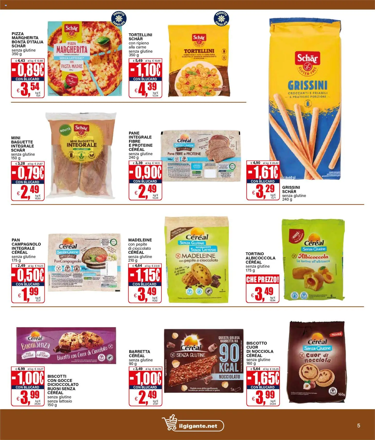 Volantino Il Gigante del 22/10/2026 | Pagina: 5 | Prodotti: Madeleine, Biscotti, Carne, Ingredienti