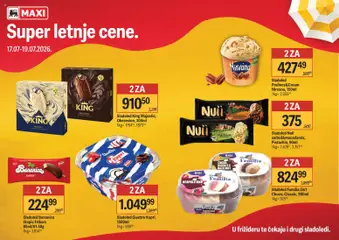 Maxi katalog Super letnje cene - pregled Maxi kataloga - važi od 17.07.2026