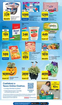 Tesco aktuális akciós újság - amely érvényes a következő dátumtól: 2026.10.21. | Oldal: 5 | Termékek: Túró rudi, Pöttyös, Cheddar, Szeletelt sajt
