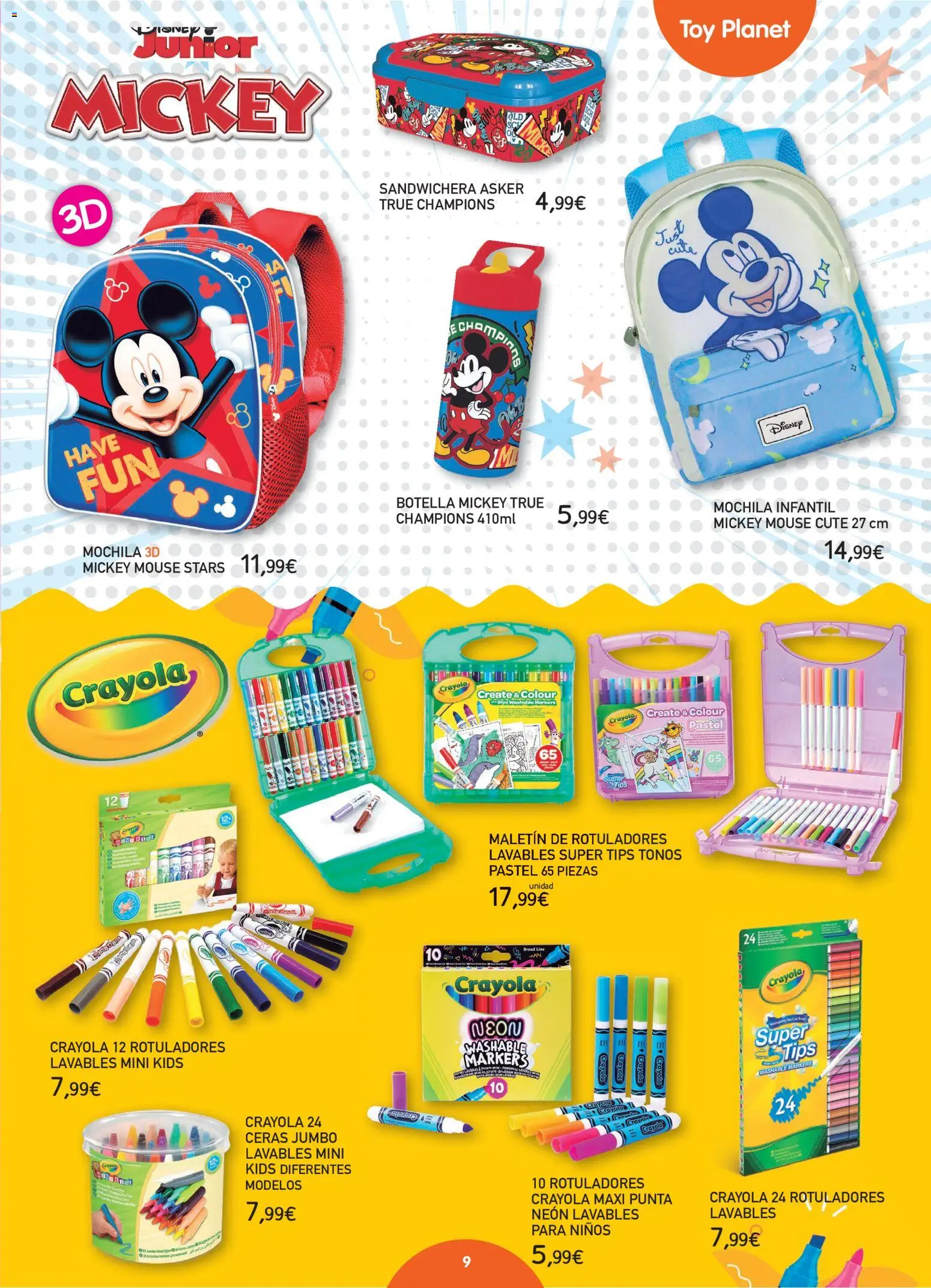 Toy Planet catálogo de Vuelta a Clase │ válido desde el 10/08/2026 | Página: 9 | Productos: Mochila, Mouse, Sandwichera