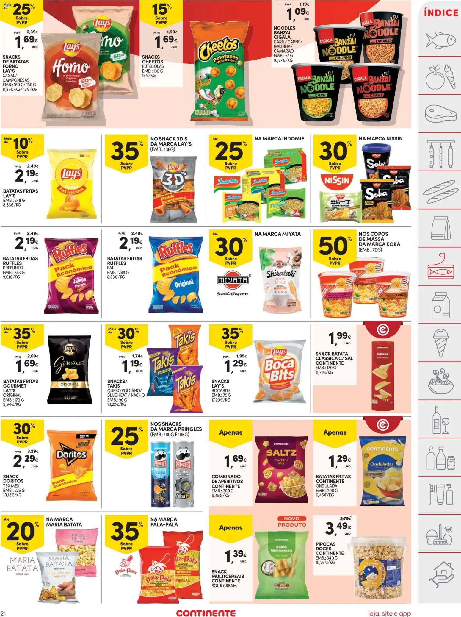 Continente folheto │ válido de 14.04.2026 | Página: 21 | Produtos: Batata, Camarão, Presunto, Carne