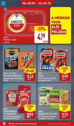 BIFI OF JACK LINK'S Worstjes of beef jerky, Bifi The Original - Voorbeeld van een folder van Aldi, geldig van 28-09-2026 | Pagina: 16