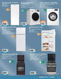 KTC Katalog tehnike i posuđa - Pregled kataloga iz trgovine KTC, vrijedi od 24.06.2026 | Stranica: 5 | Proizvodi: Perilica rublja, Vrata, Zamrzivač, Štednjak