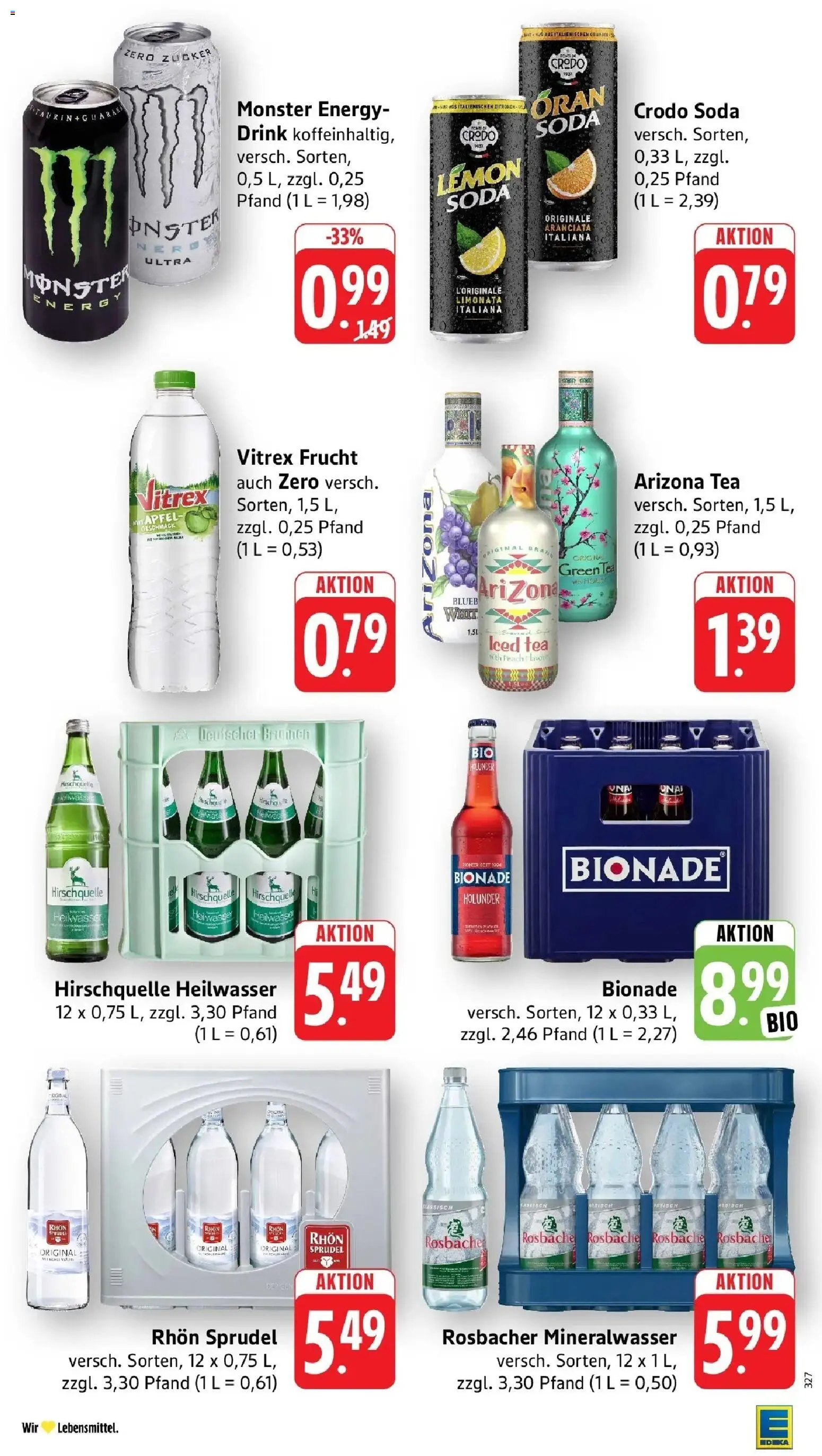 Edeka Prospekt Großostheim (ab 28.09.2026) » Angebote Online | Seite: 30 | Produkte: Energy, Bionade, Mineralwasser, Zitronen