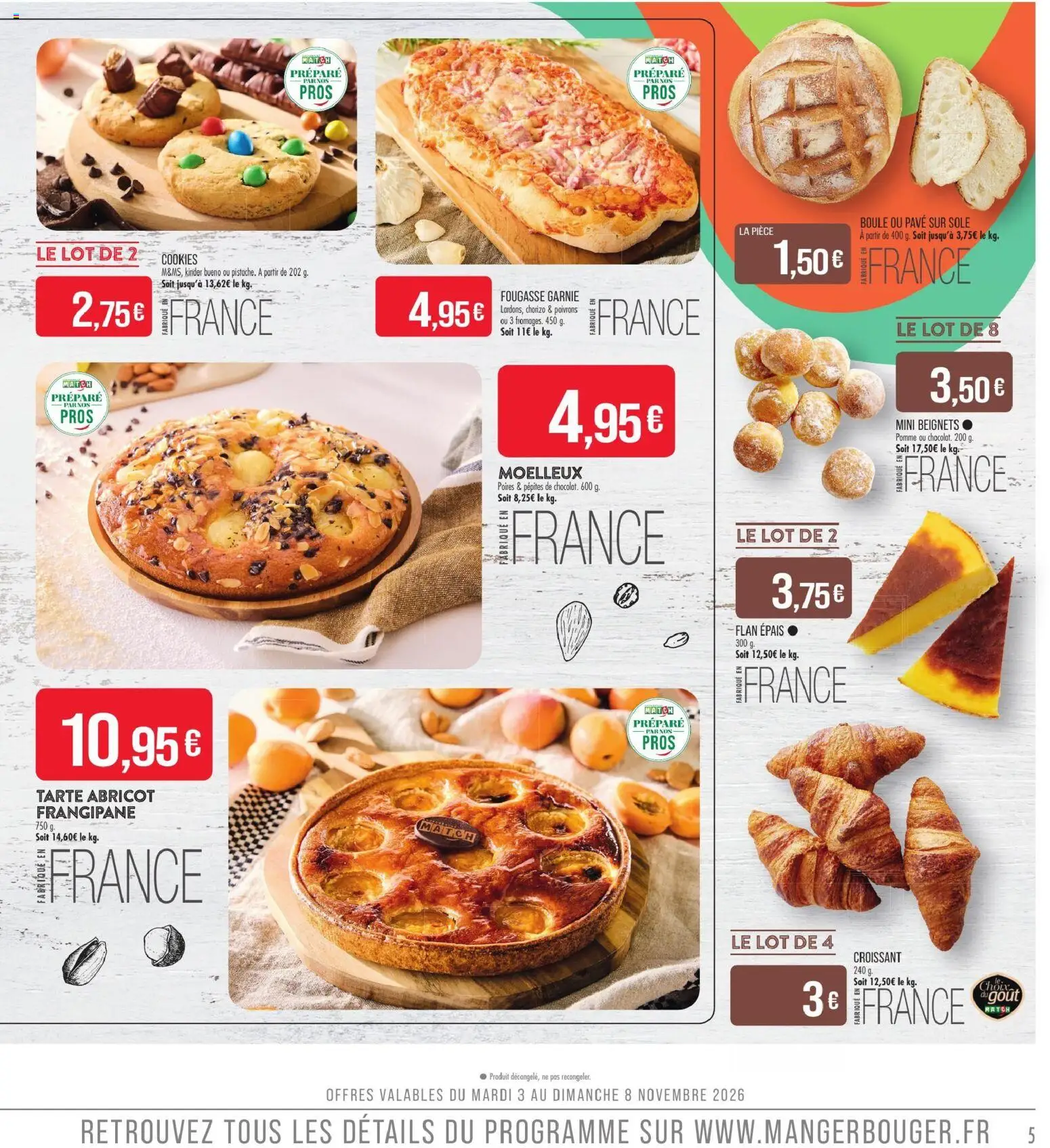 {H1} | Page: 5 | Produits: Abricot, Chorizo, Poivrons, Poires