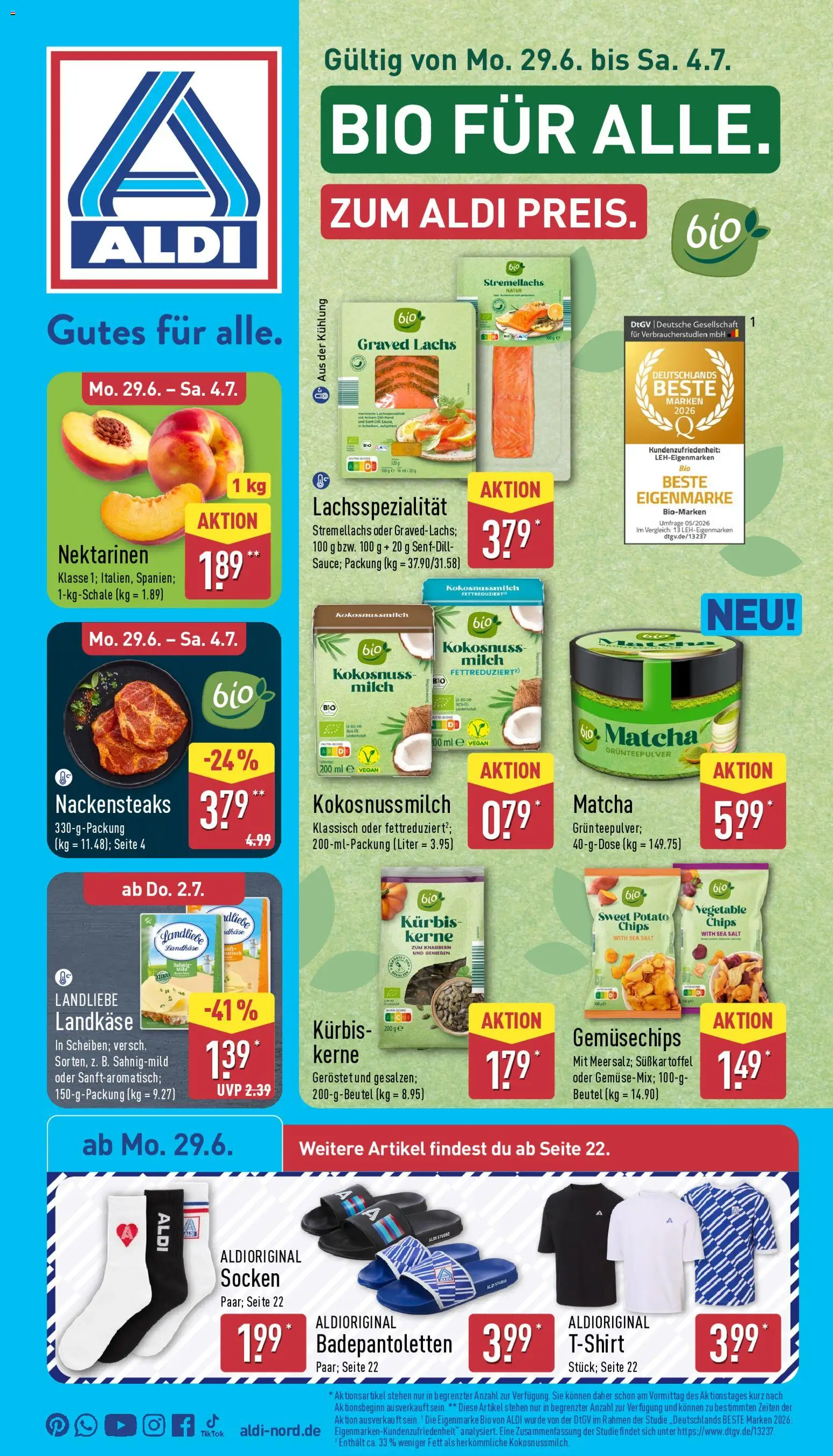 Aldi Prospekt – gültig ab 29.06.2026 | Seite: 1