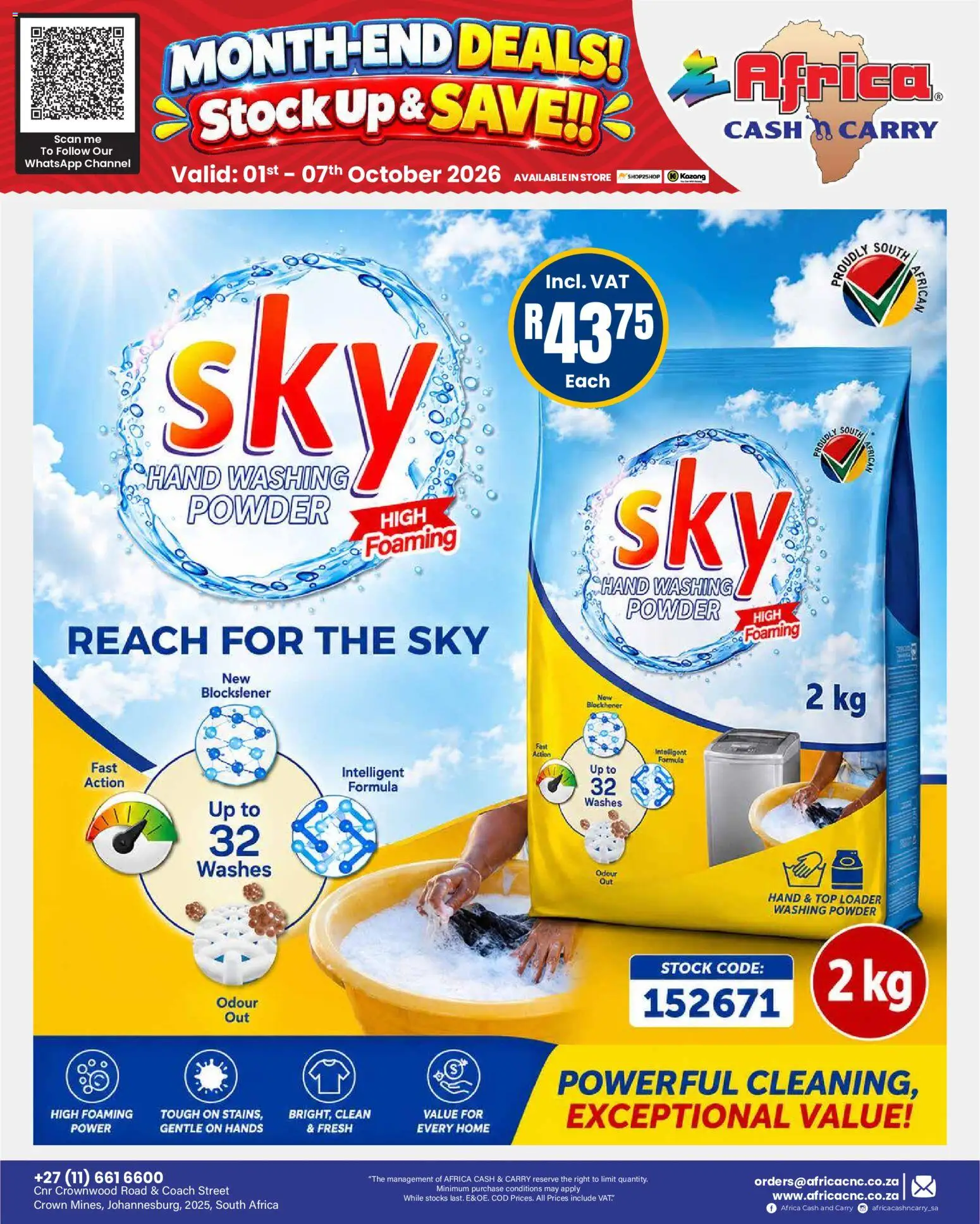 New Africa Cash & Carry catalogue – valid from 01/10/2026 | Page: 14 | Products: Powder, Stock, Washing powder
