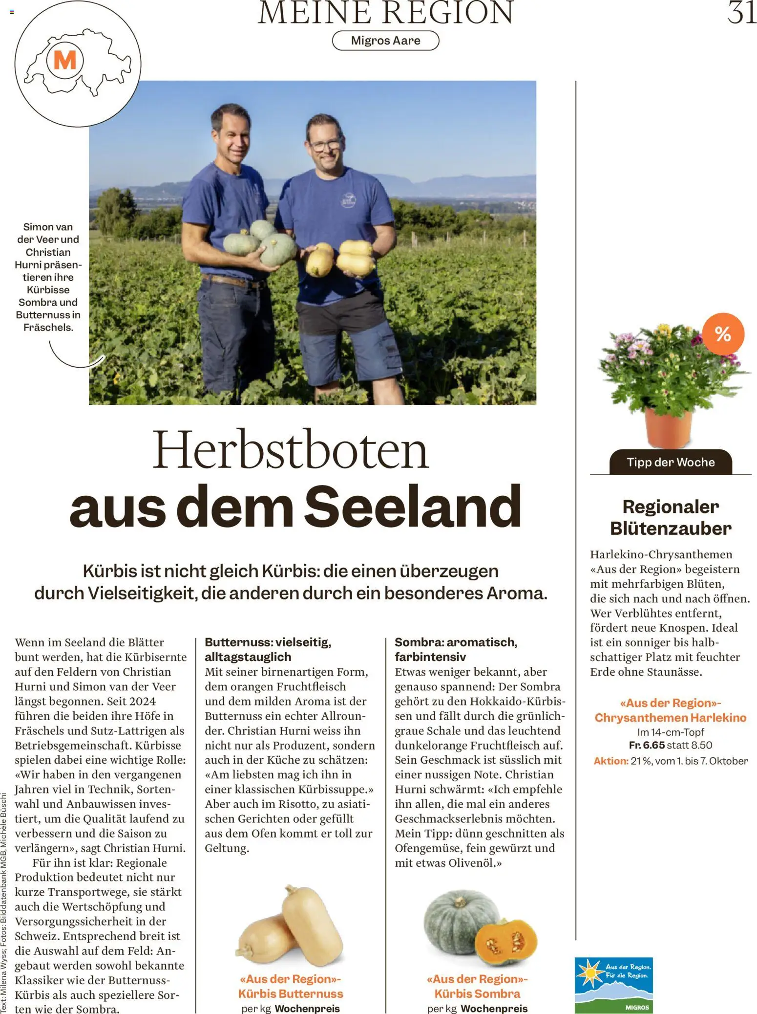 Migros aktionen Magazin – gültig ab 30.09.2026 | Seite: 31 | Produkte: Orangen, Kürbis, Ofen