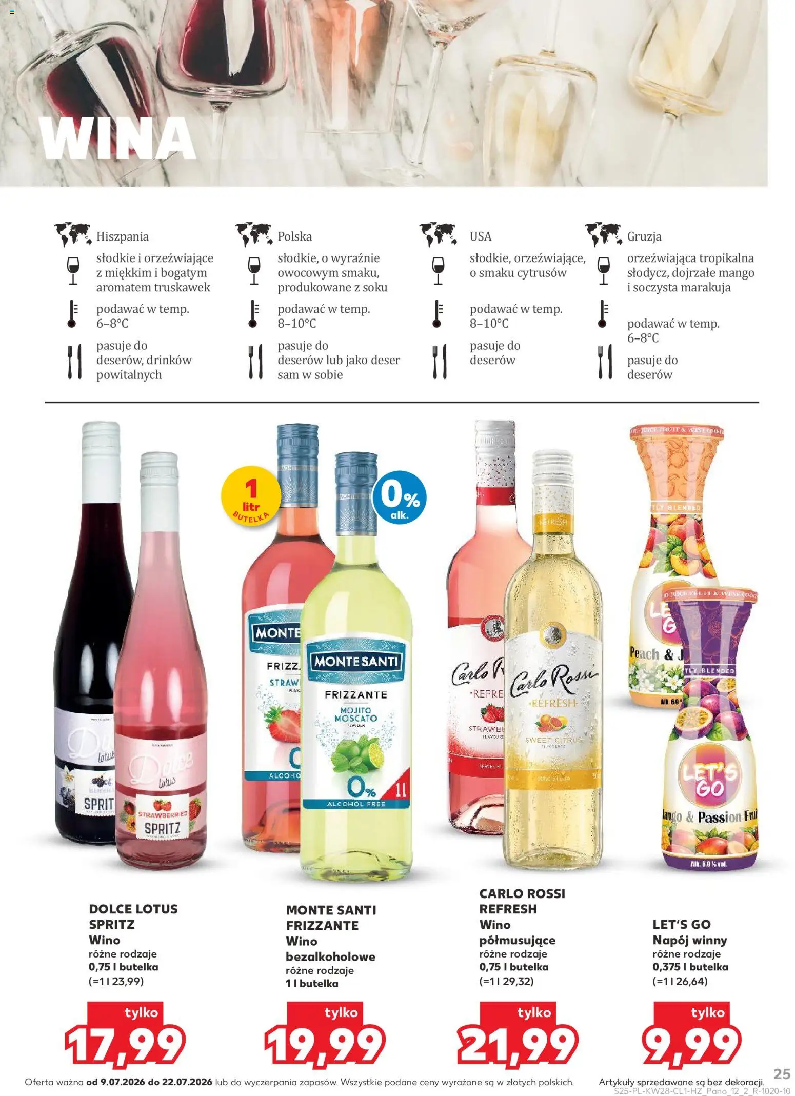 Kaufland Polsko leták - Barek od 09.07.2026 | Strana: 25 | Produkty: Spritz, Mojito, Marakuja, Lotus
