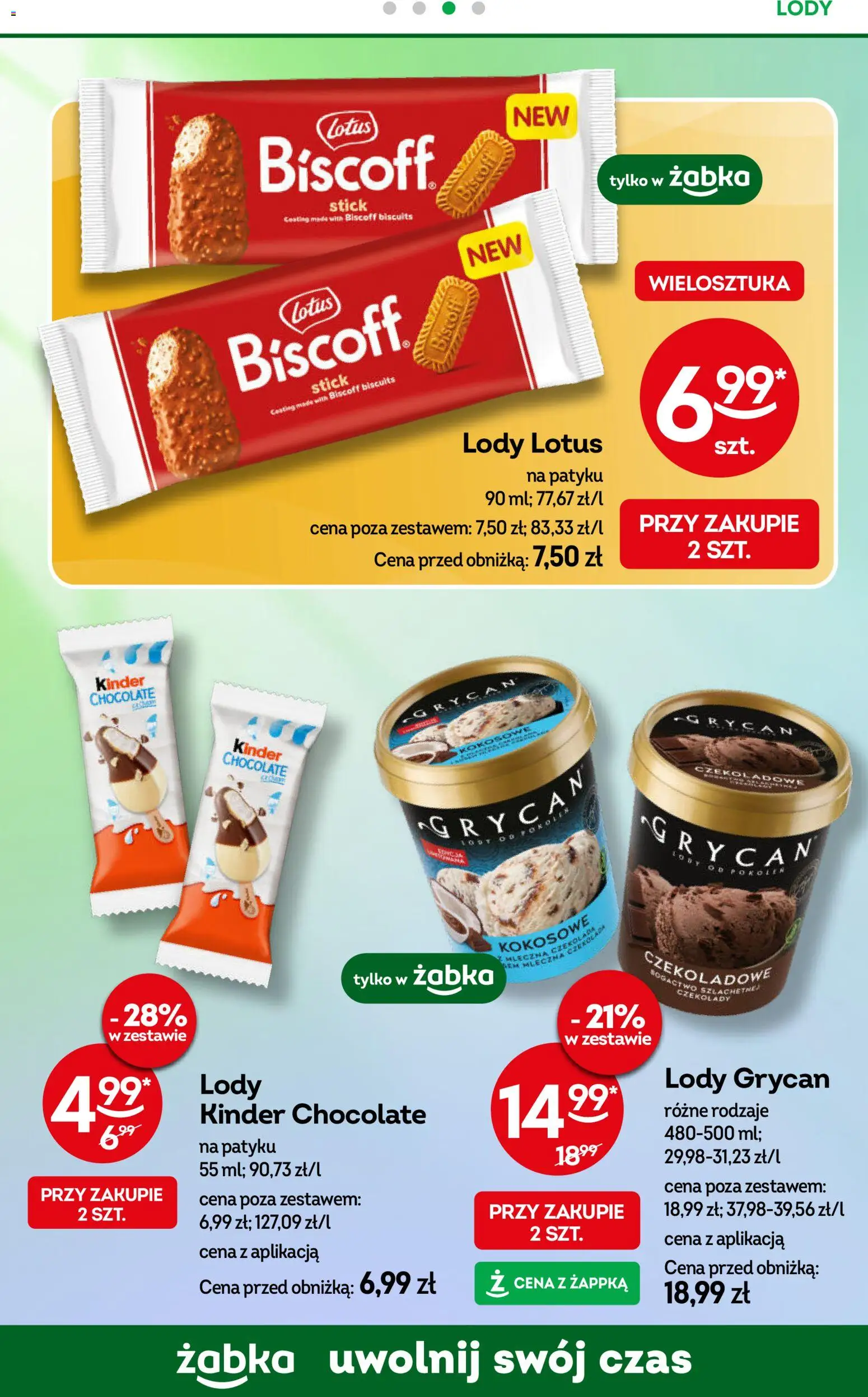 Żabka gazetka od 20.05.2026 | Strona: 62 | Produkty: Czekolady, Lody Grycan, Czekolada, Lody