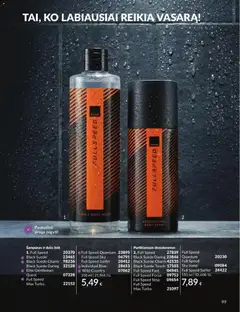 AVON leidinys galioja nuo 2026.08.01 | Puslapis: 99 | Prekių: Šampūnas, Dušo želė, Dezodorantas