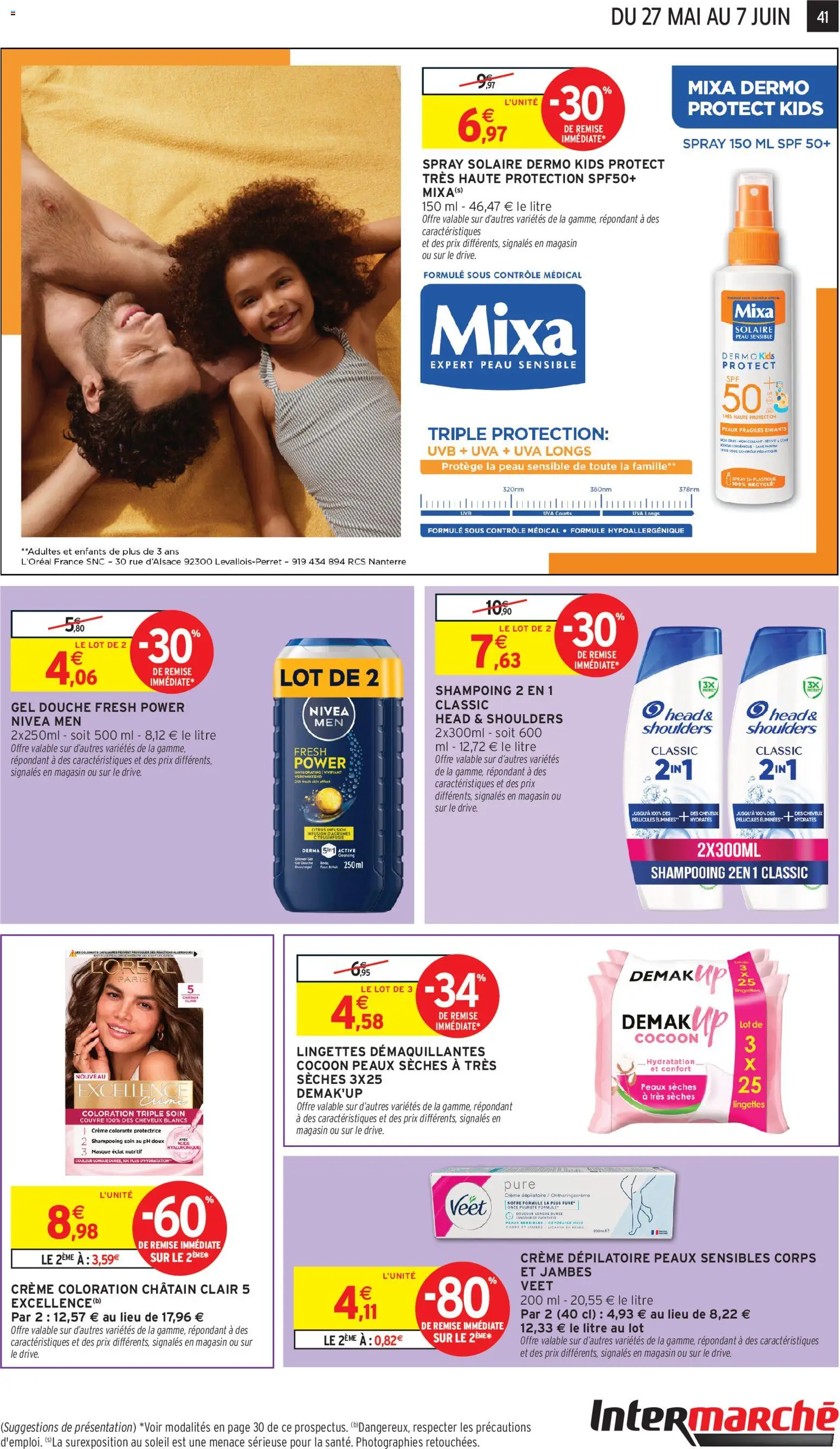 {H1} | Page: 41 | Produits: Shampooing, Shampoing, Gel douche, Crème dépilatoire