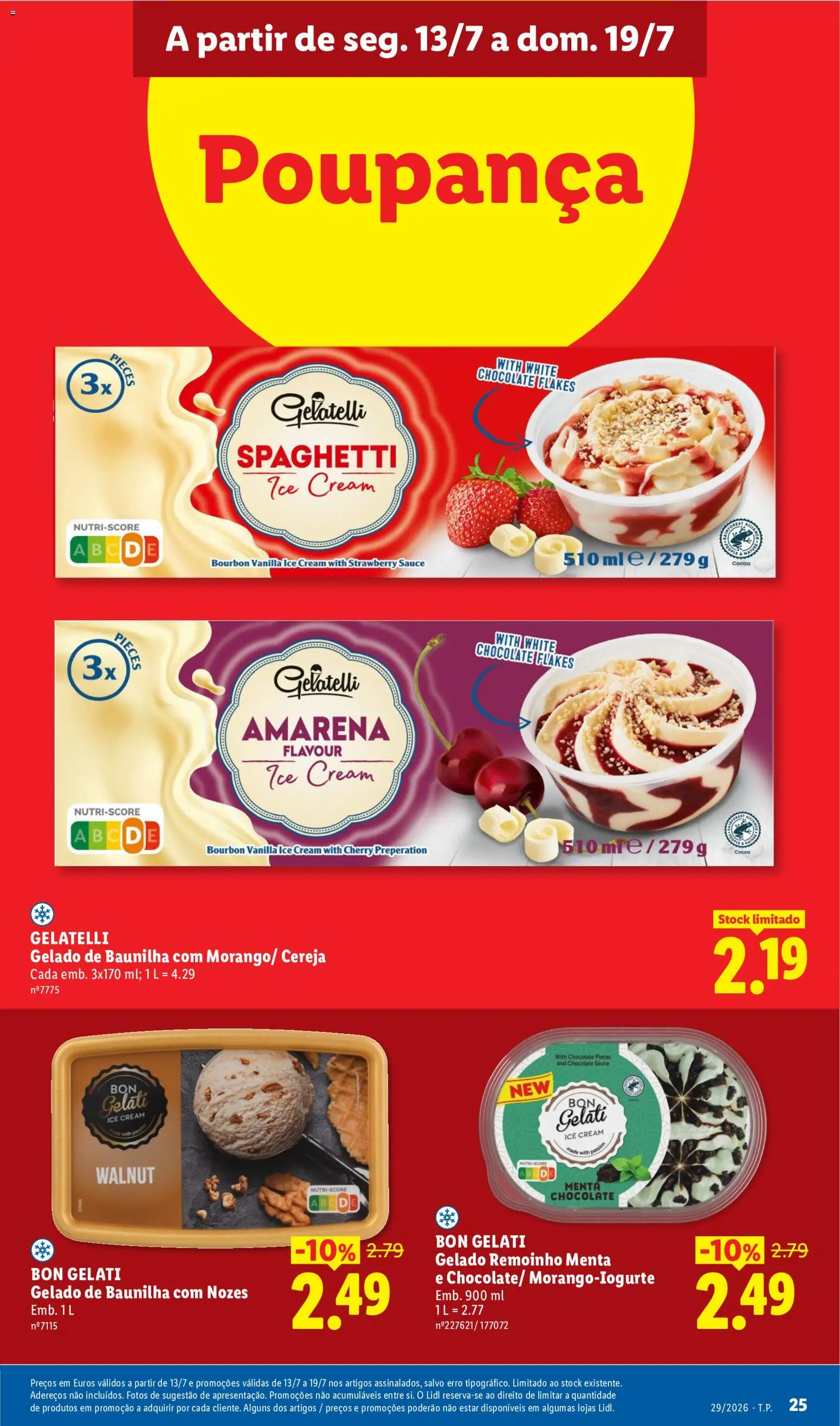 Lidl folheto │ válido de 13/07/2026 | Página: 23 | Produtos: Baunilha, Cereja, Gelado, Nozes